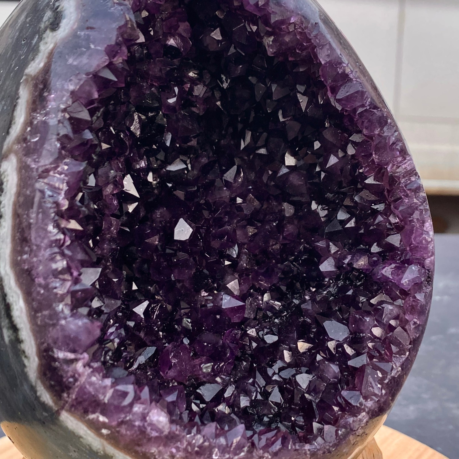 6.83LB Large Natural amethyst Dinosaur egg Quartz Crystal specimen healing