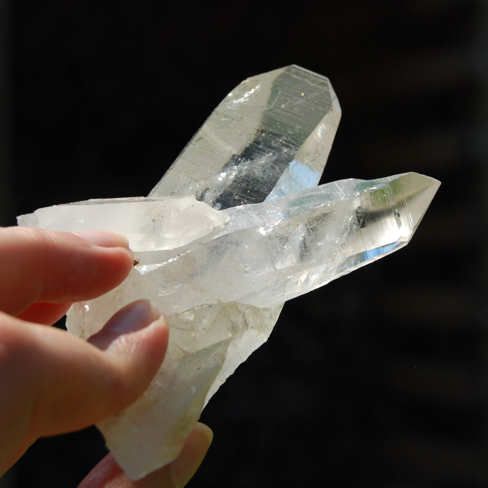 4in 160g Tantric TWIN FLAME Soulmate Colombian Lemurian Seed Crystal Cluster, Se