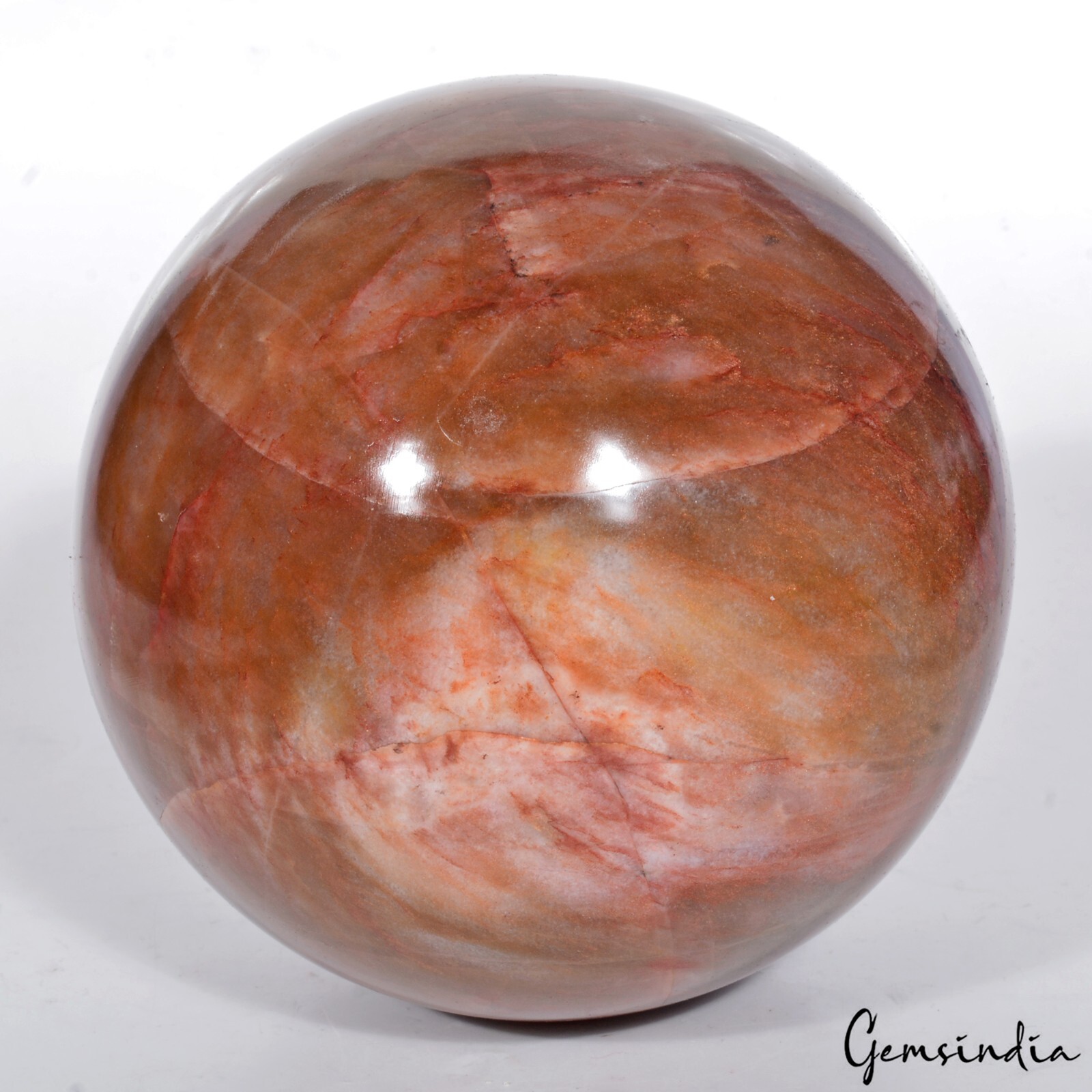 2 Kilo Red Jasper Sphere – Large Crystal Ball for Healing & Energy Decor 4.4 in