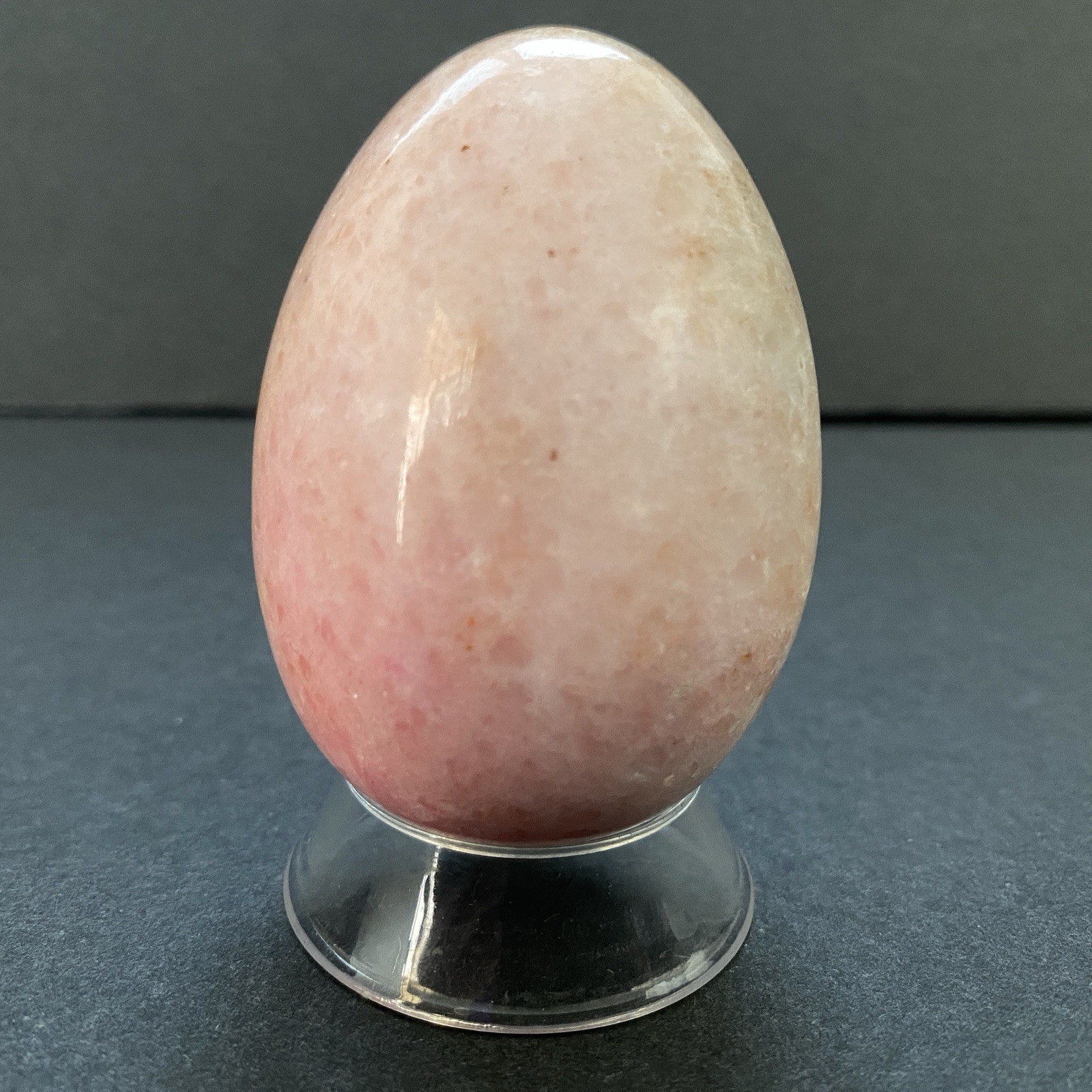 Natural Onyx Stone Egg With Stand Hand Polished Banded Agate Calcite Crystal
