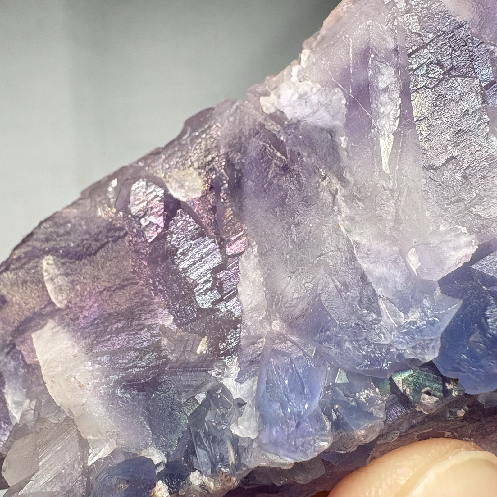 Natural Phantom Fluorite w/ Iridescent Rainbow Crystal Raw Mineral Specimen