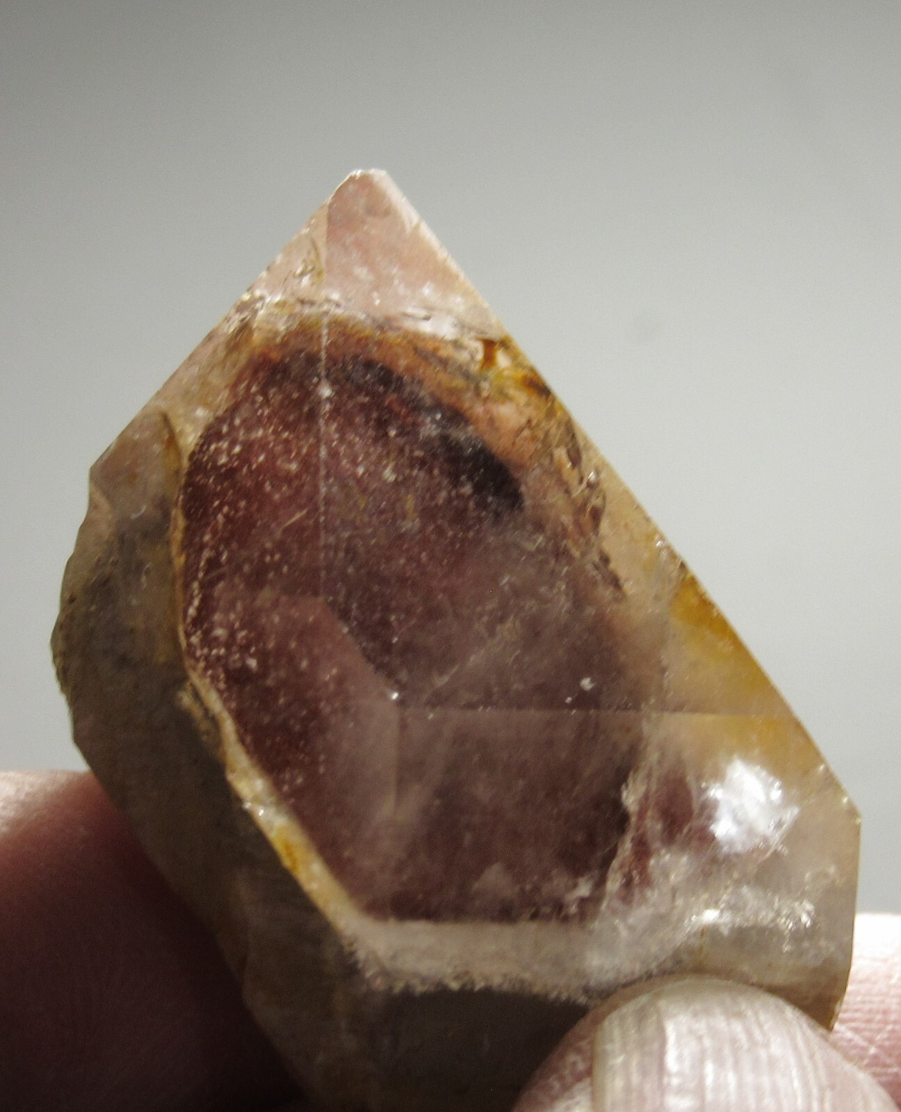 Red Hematoid Phantom Quartz 1 5/8″ Point Collectible HPQPBC-186