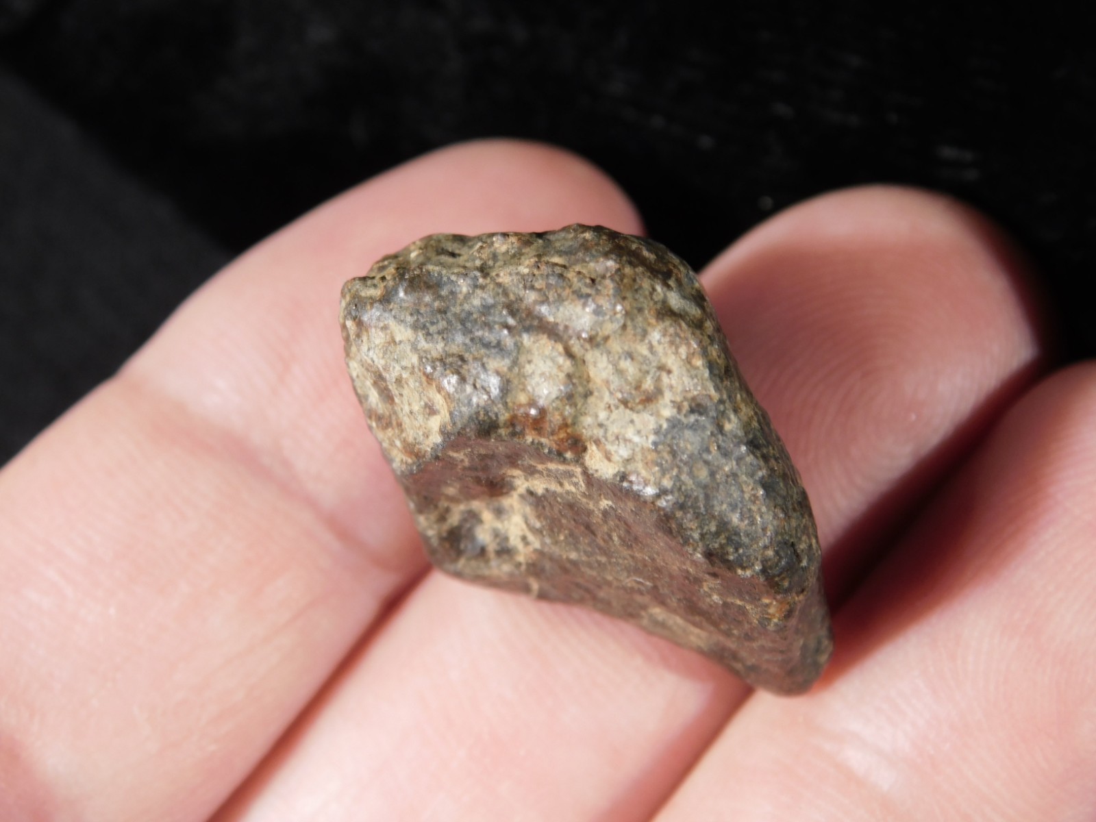 Small Stony METEORITE With Dark Fusion Crust 100% Natural Fell in Libya 13.0gr