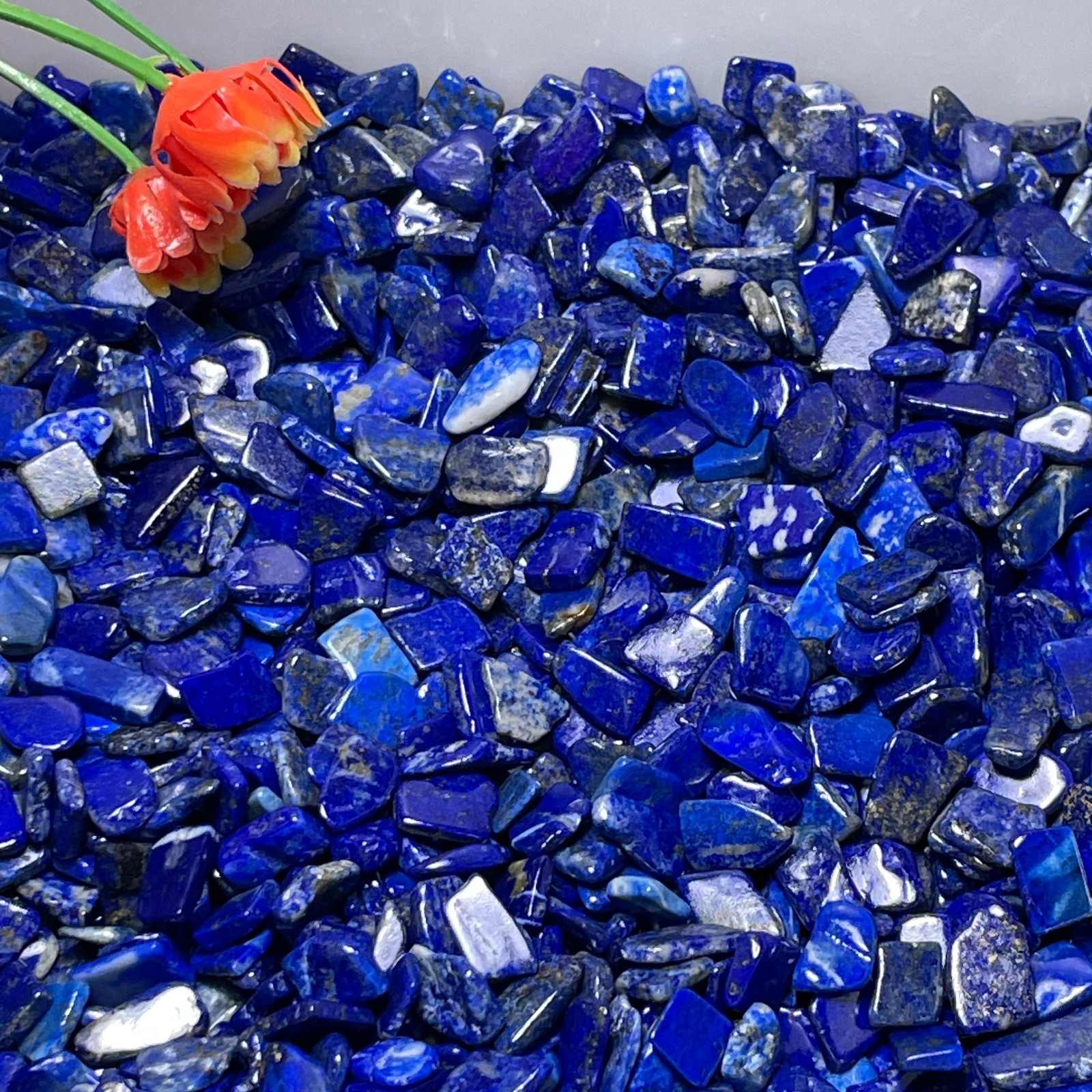 200g Rare Natural Lapis Lazuli Polished Stones Crystal Healing 6-14mm