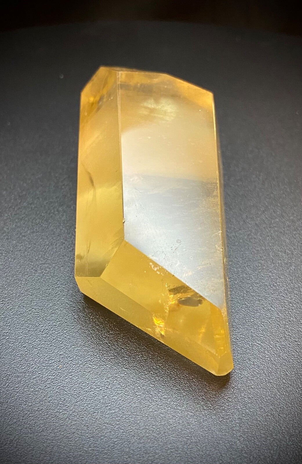 Citrine Faceted Freeform 6.1 ounces 3.75 inches long