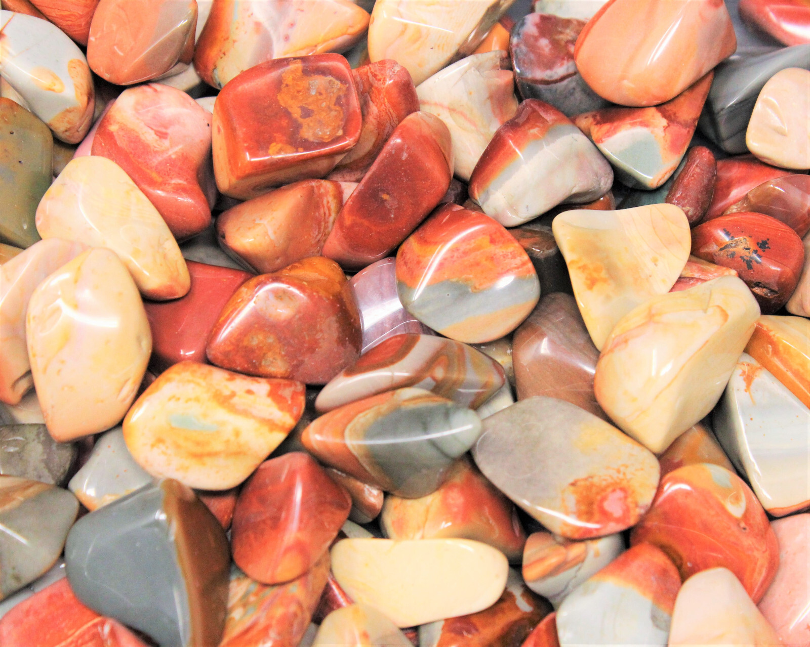 1/4 lb Bulk Lot Polychrome Jasper Tumbled Stones (Crystal Healing) 4 oz