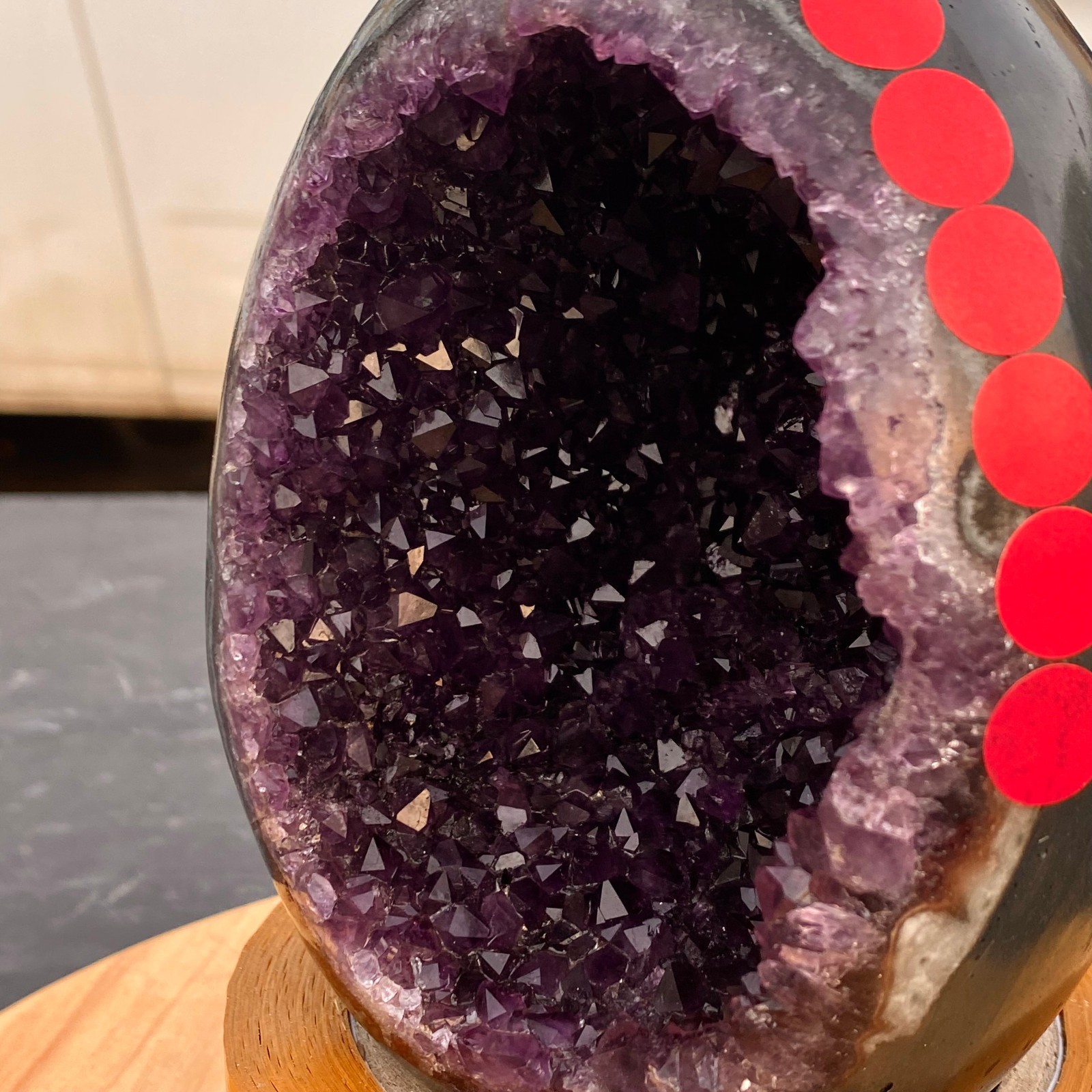 4.2LB Natural amethyst Dinosaur egg Quartz Crystal specimen healing