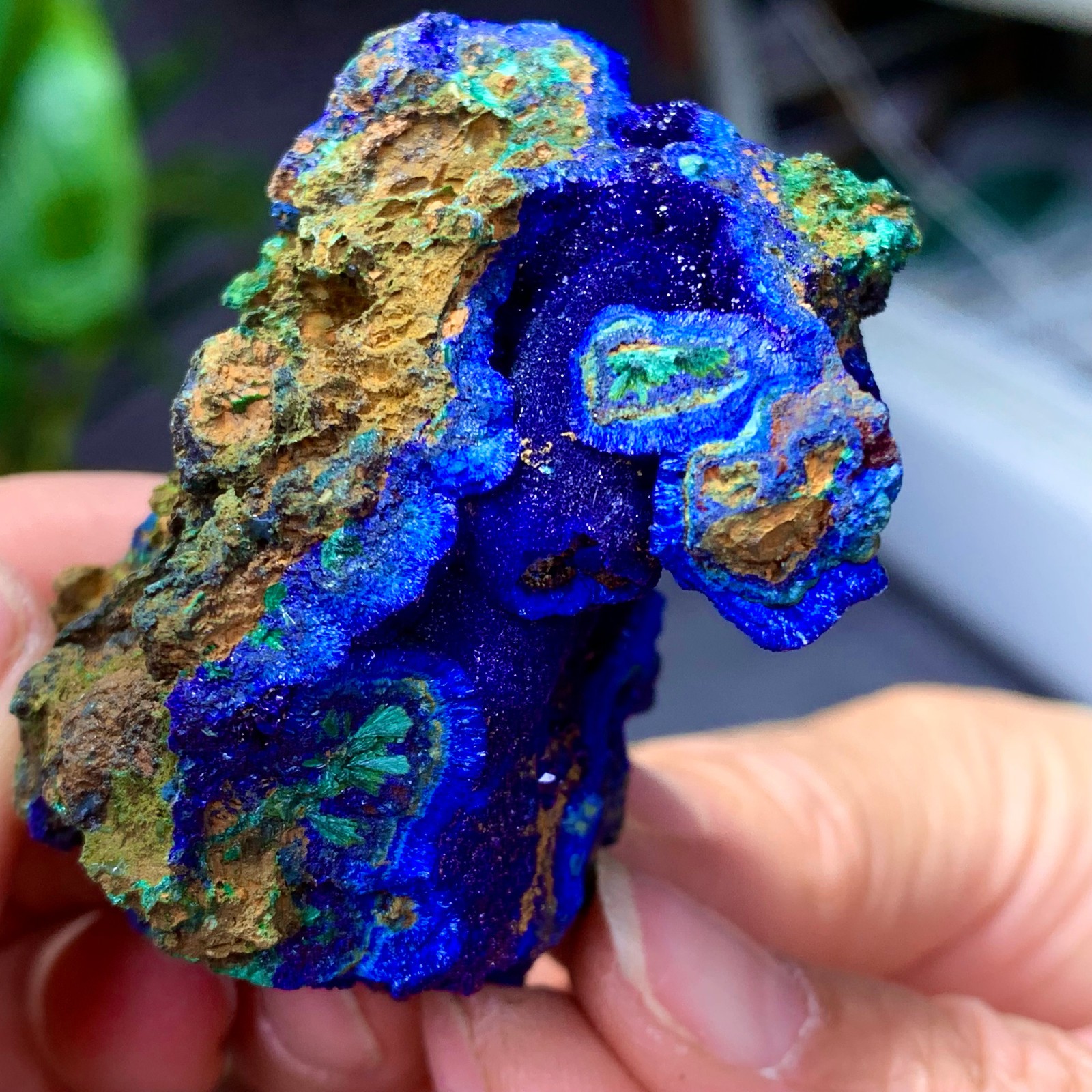 102G BEST Natural Azurite/Malachite crystal minerals specimens