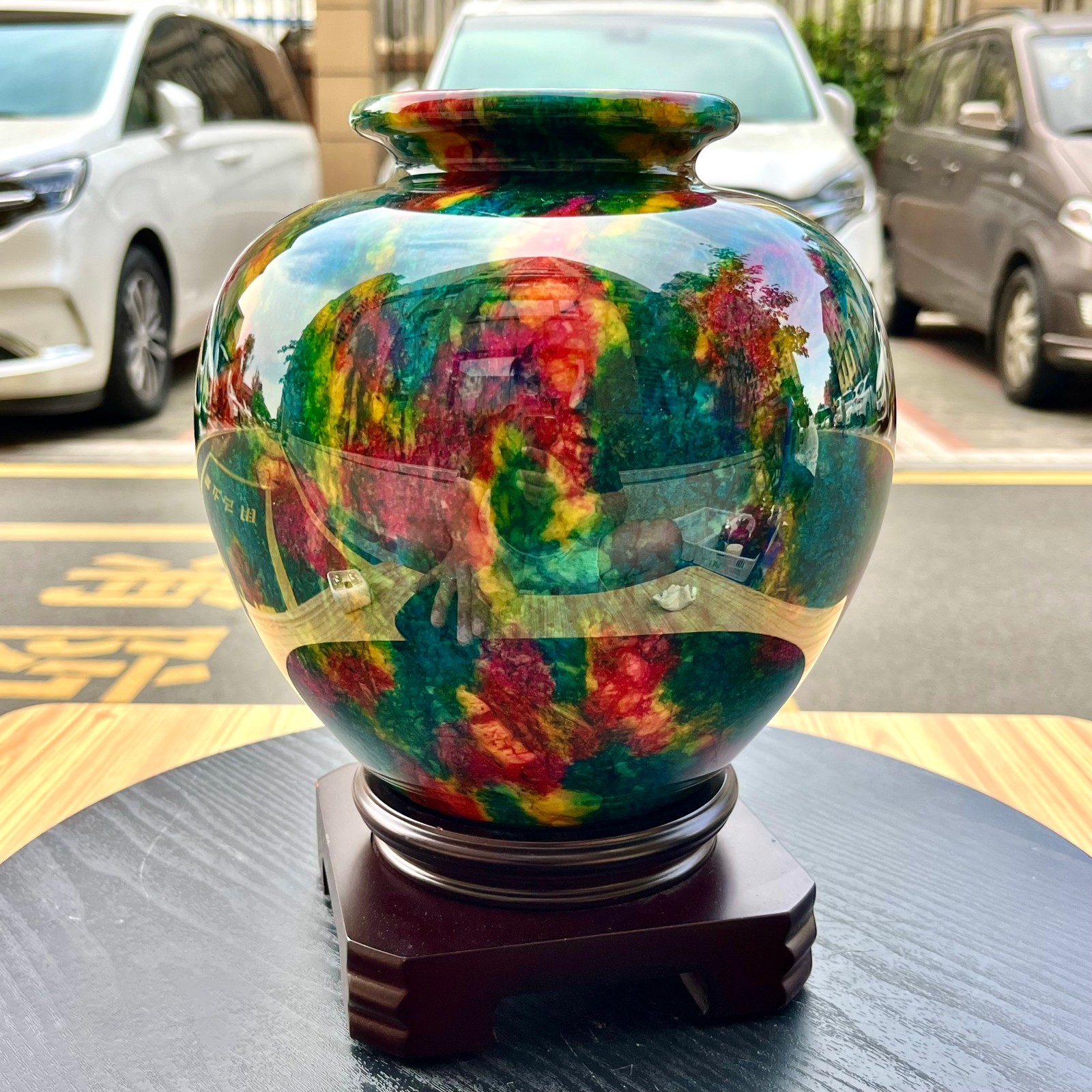 9.24LB Natural “Seven Colors Jade” vase specimen -Taiwan China