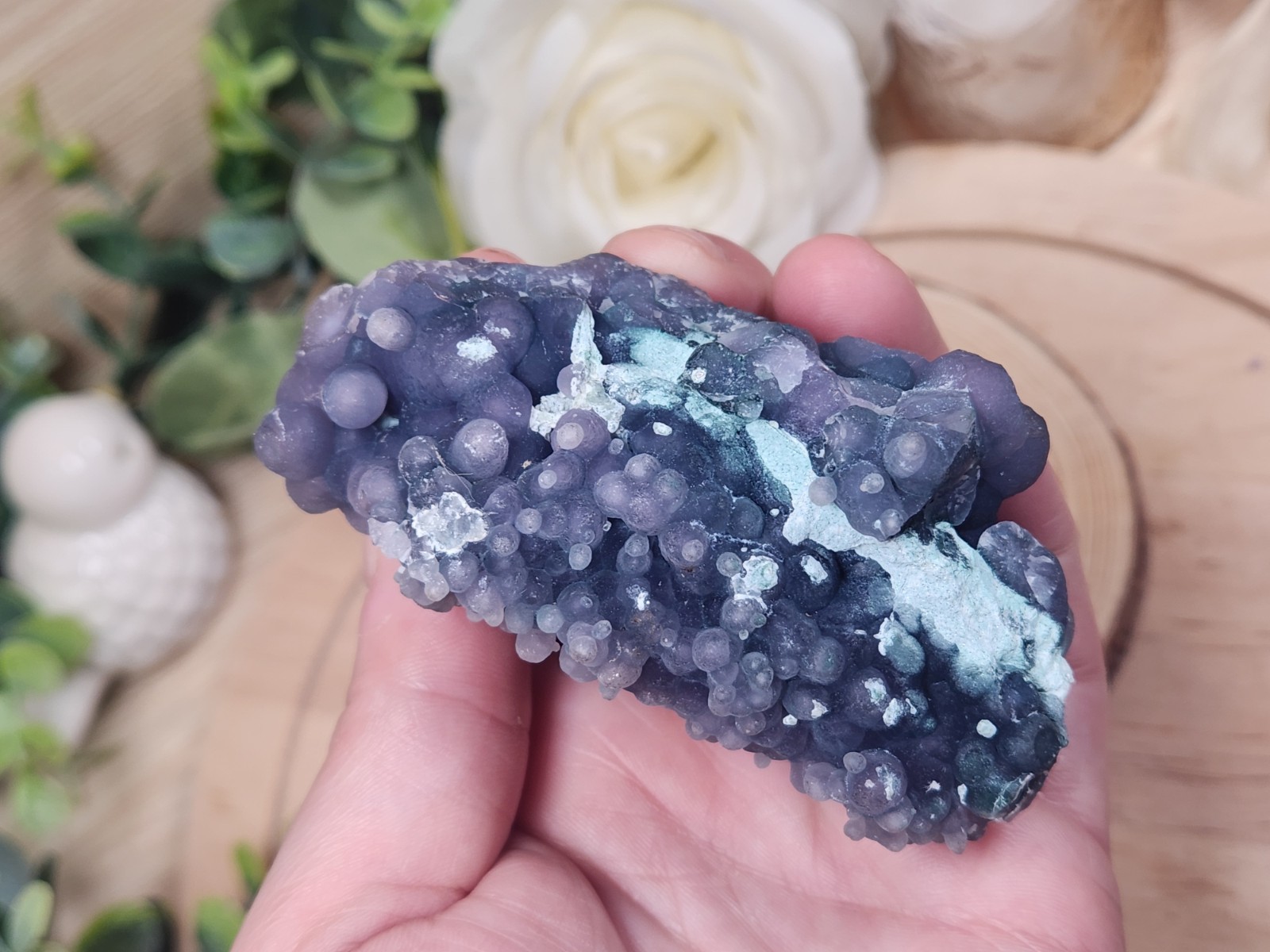 Grape Agate Cluster 176g 3.5″ West Sulawesi Indonesia Purple Botryoidal Quartz