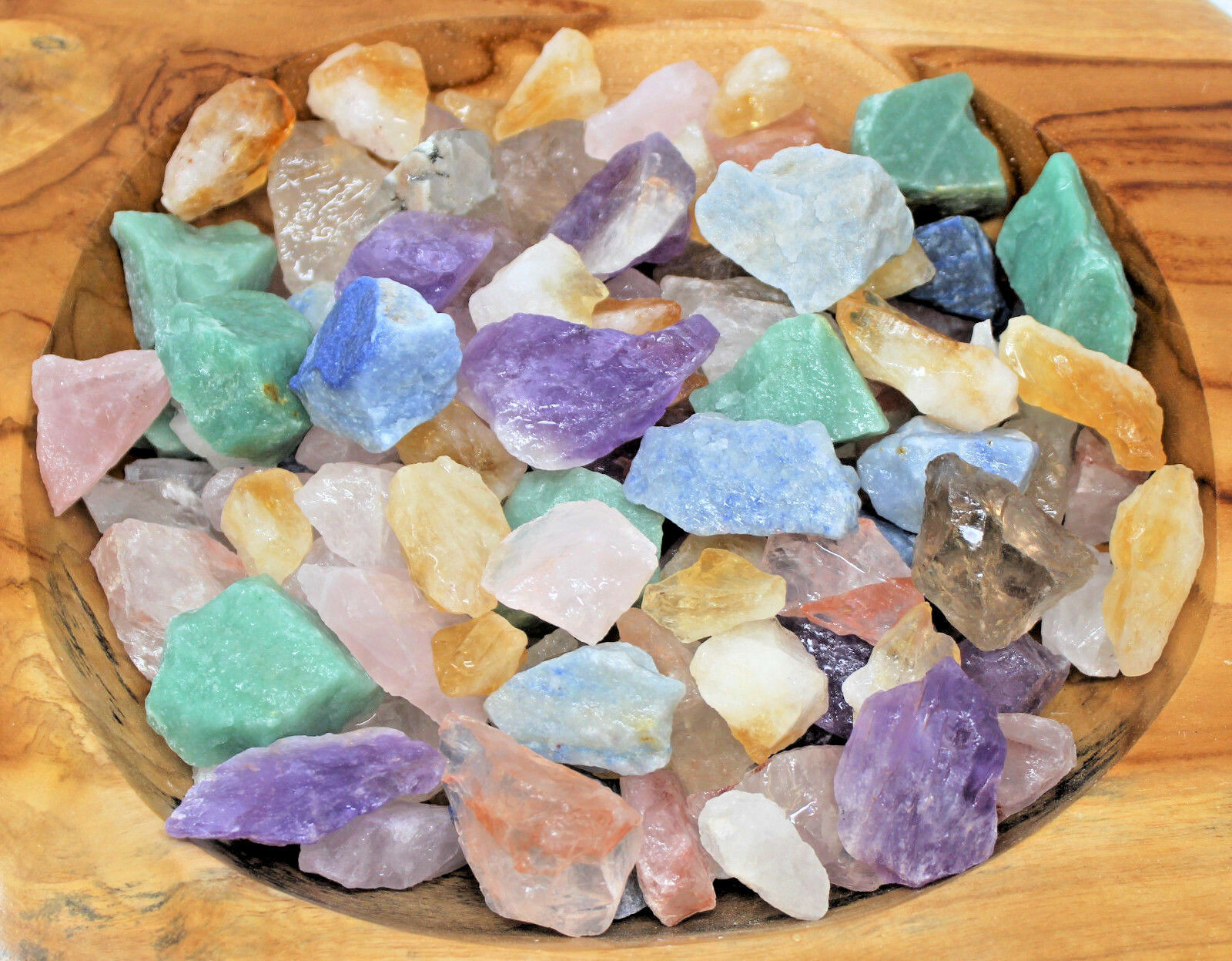 Mixed Quartz Crystal Set: 8 Different Natural Rough Quartz Stones (Bulk Lot)