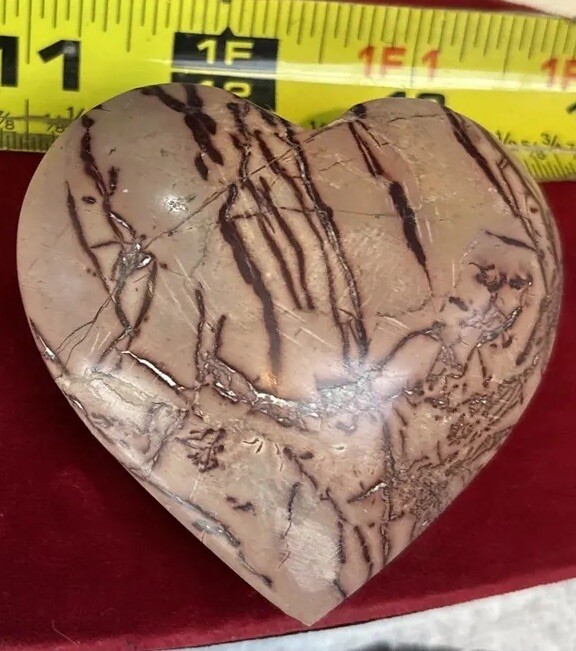 Mookaite Jasper 2 1/2 inch puffy heart