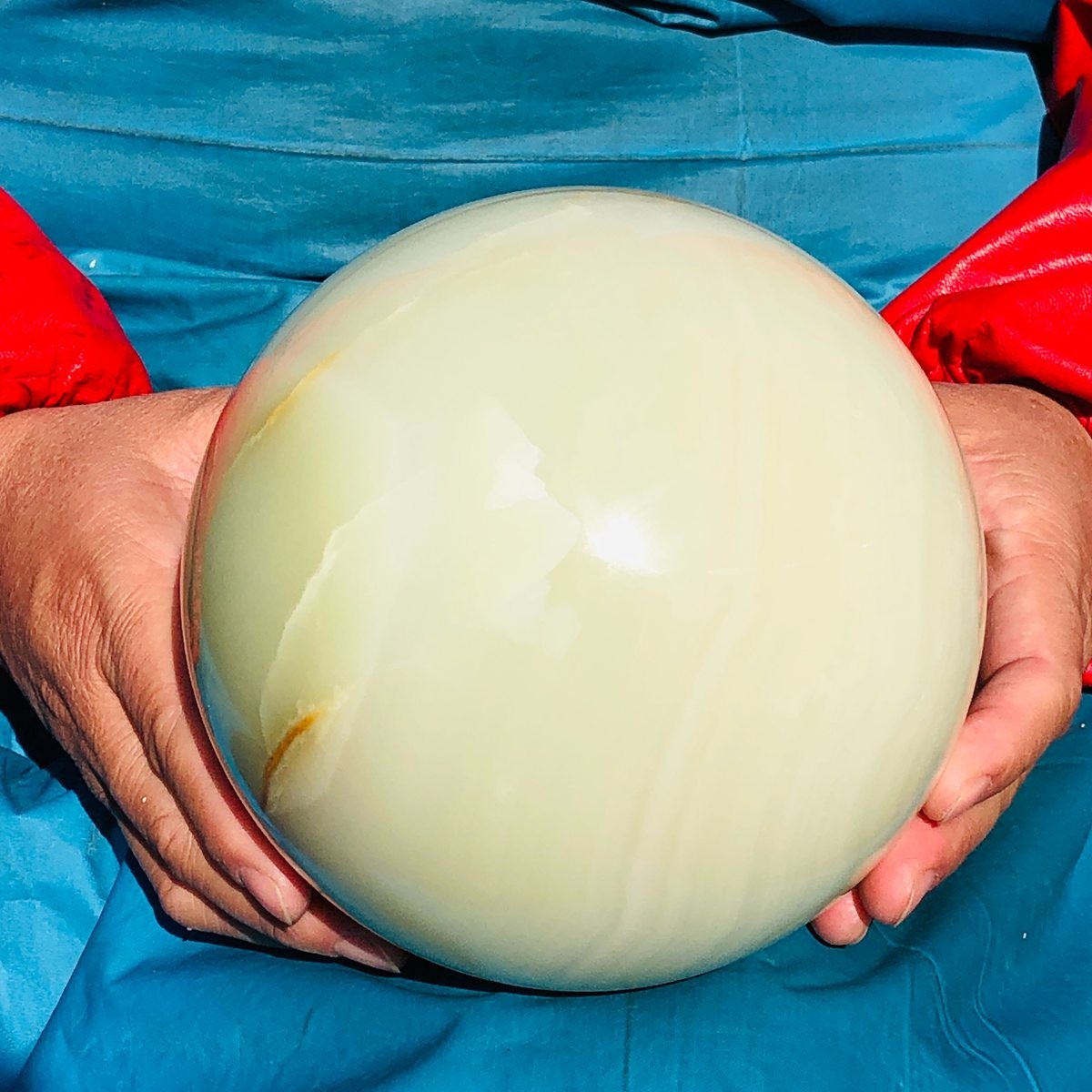 4460g Natural Afghan Jade Chakra Quartz Sphere healing ball Specimen