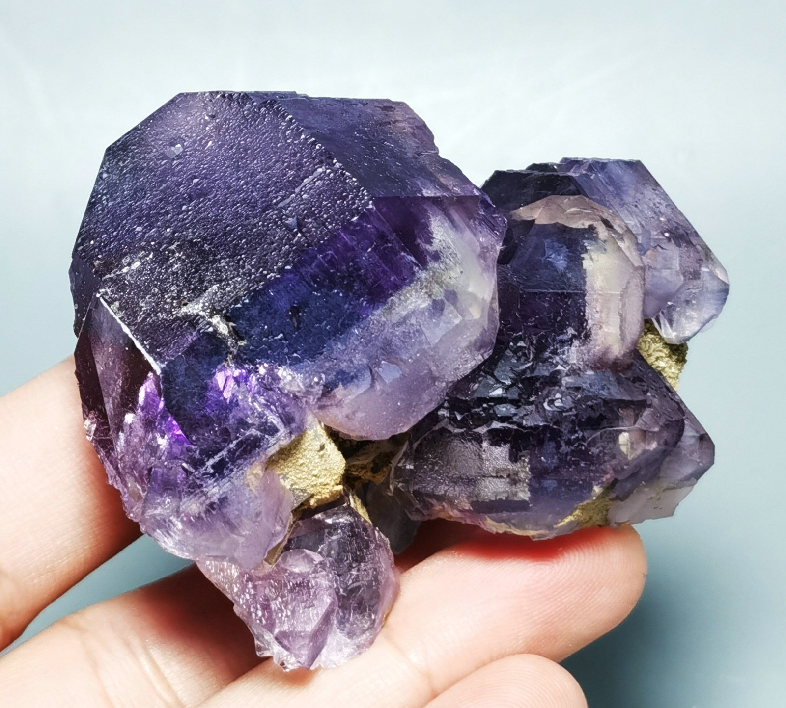 Natural Transparent Purple Window Fluorite Mineral Specimen China