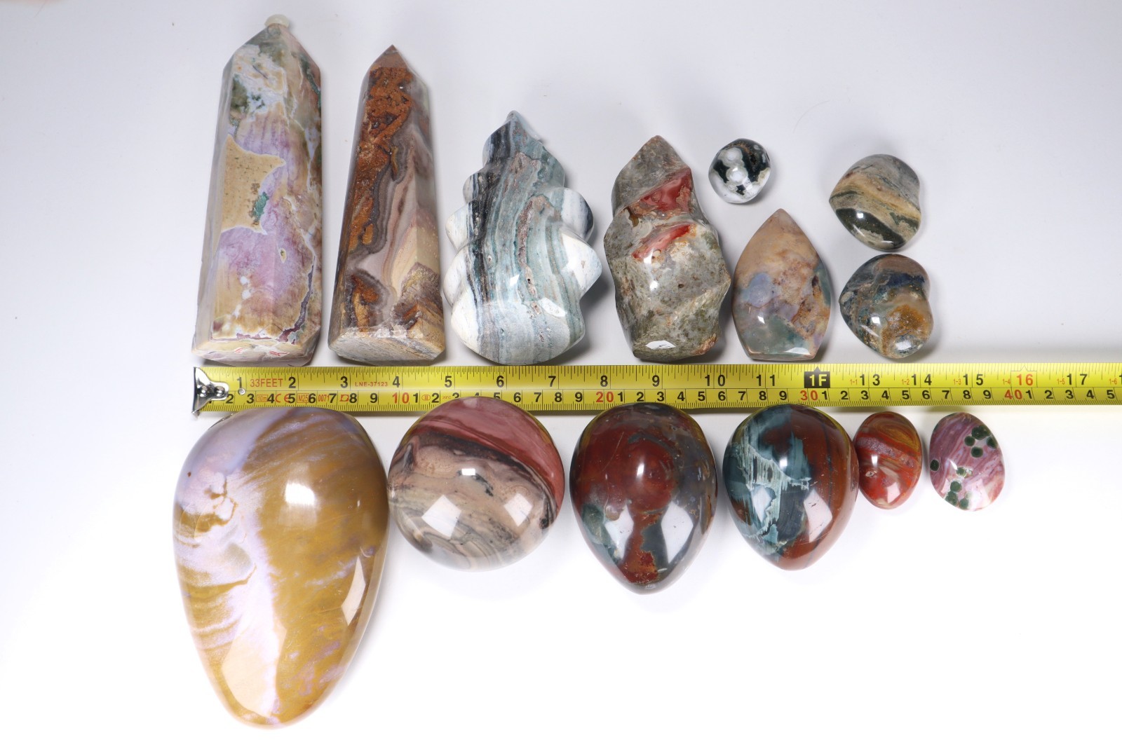 HUGE Polished JASPER CRYSTALS Collection – 12.5 lbs Mixed Sea Jasper Polychrome