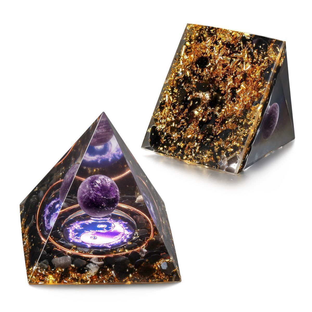 Orgone Pyramid Energy Generator Healing Meditation Orgonite Crystal Chakra Reiki
