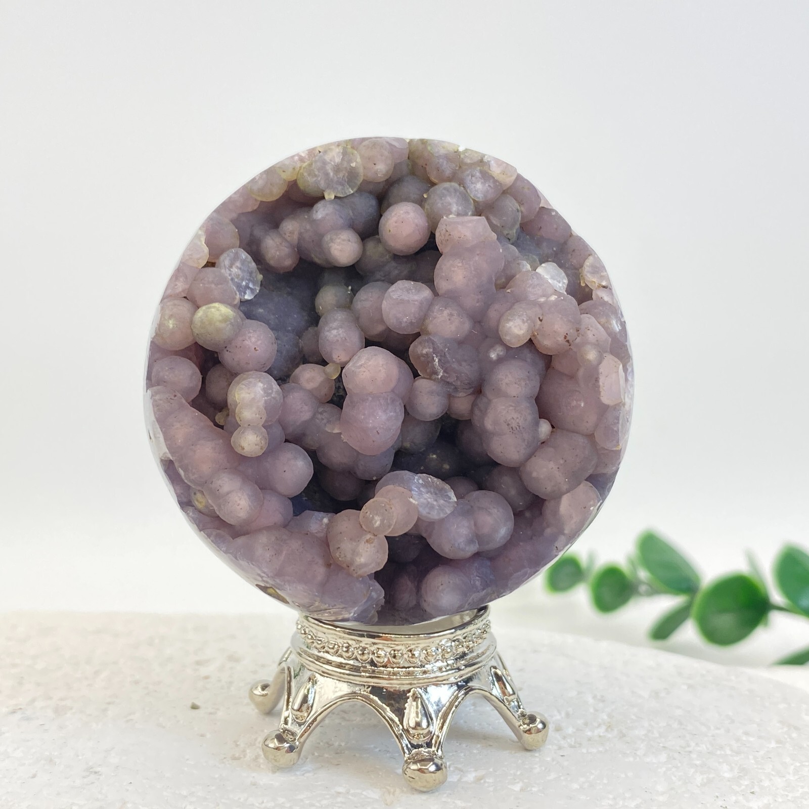 Natural Grape Agate Sphere, quartz crystal home decoration for healing