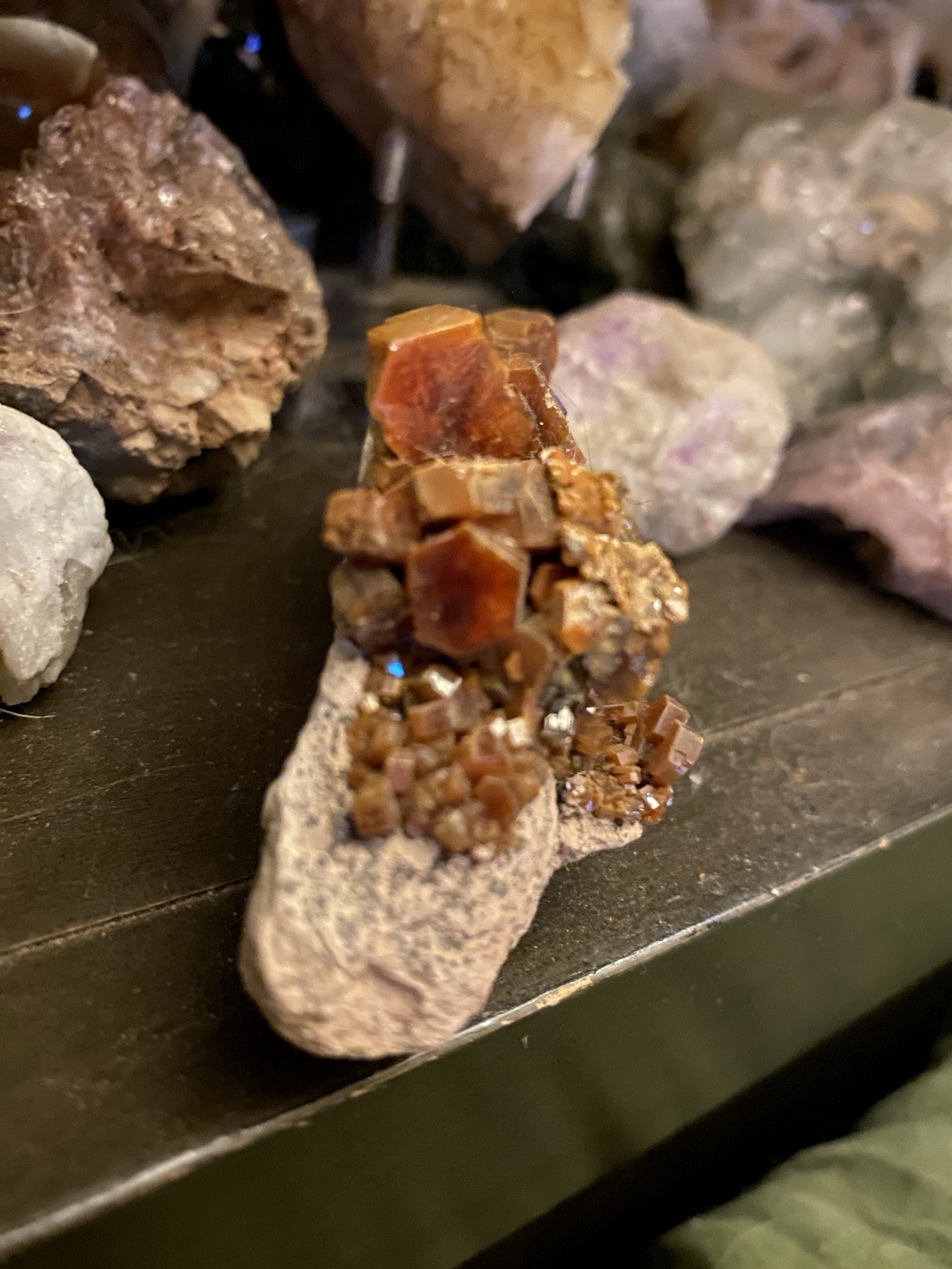 Vanadinite Cluster From Morocco. 3.53 oz/.22 Lb/100 G. 3 Inches Long. Rare