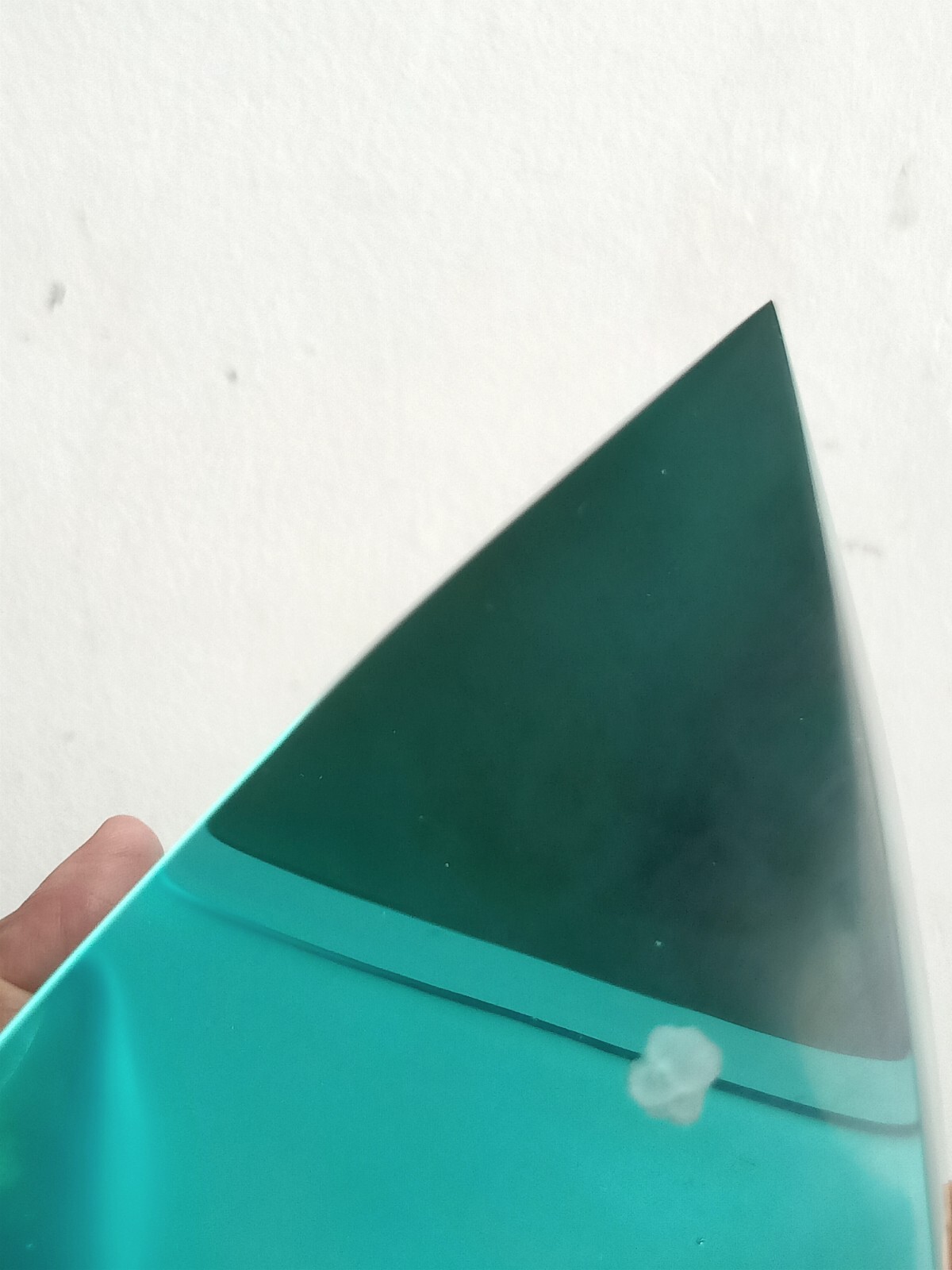 876 Grams Transparent Blue Aquamarine Pyramid Shape Monatomic Andara Crystal P12