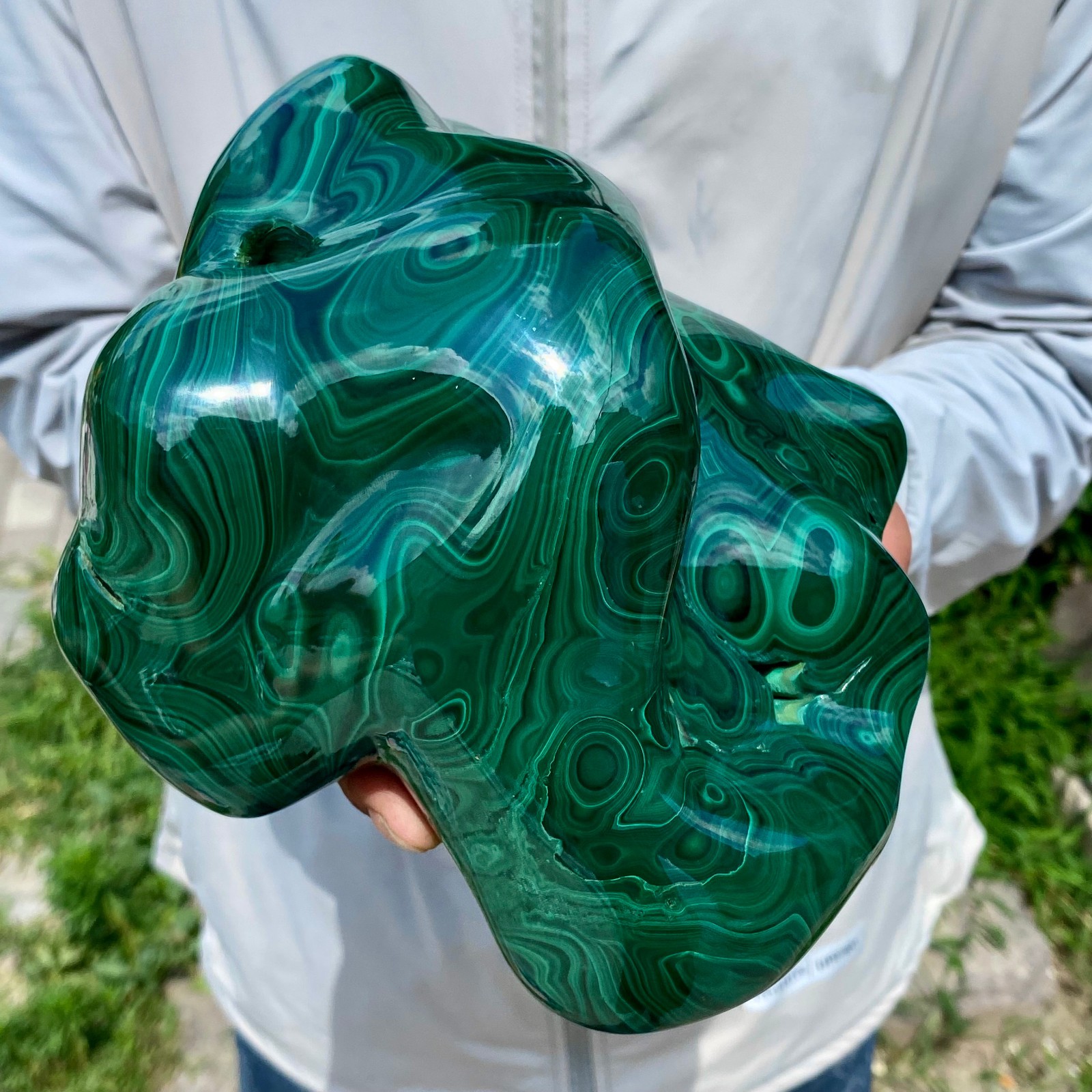 8.13LB TOP Natural Malachite crystal quartz Mineral specimen Reiki gem