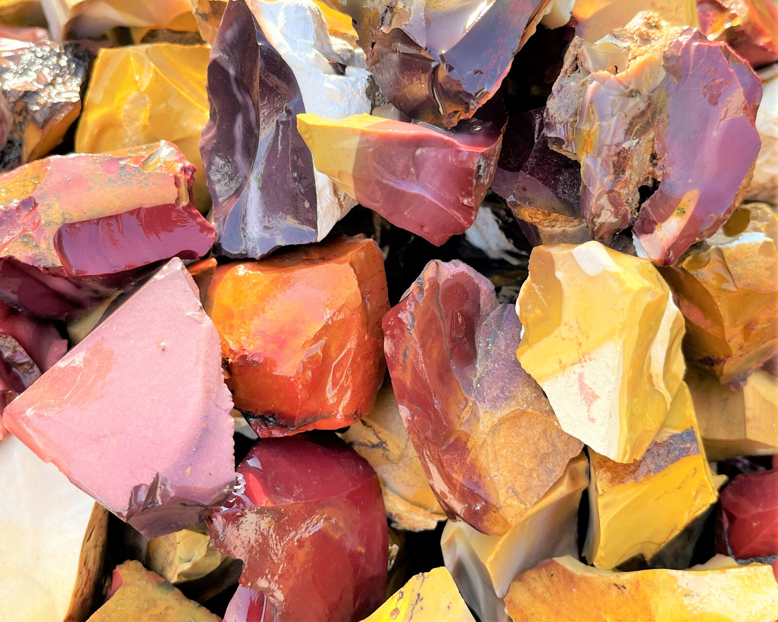 Mookaite Rough Natural Stones: Choose Oz or lb Bulk Wholesale Lots (‘A’ Grade)