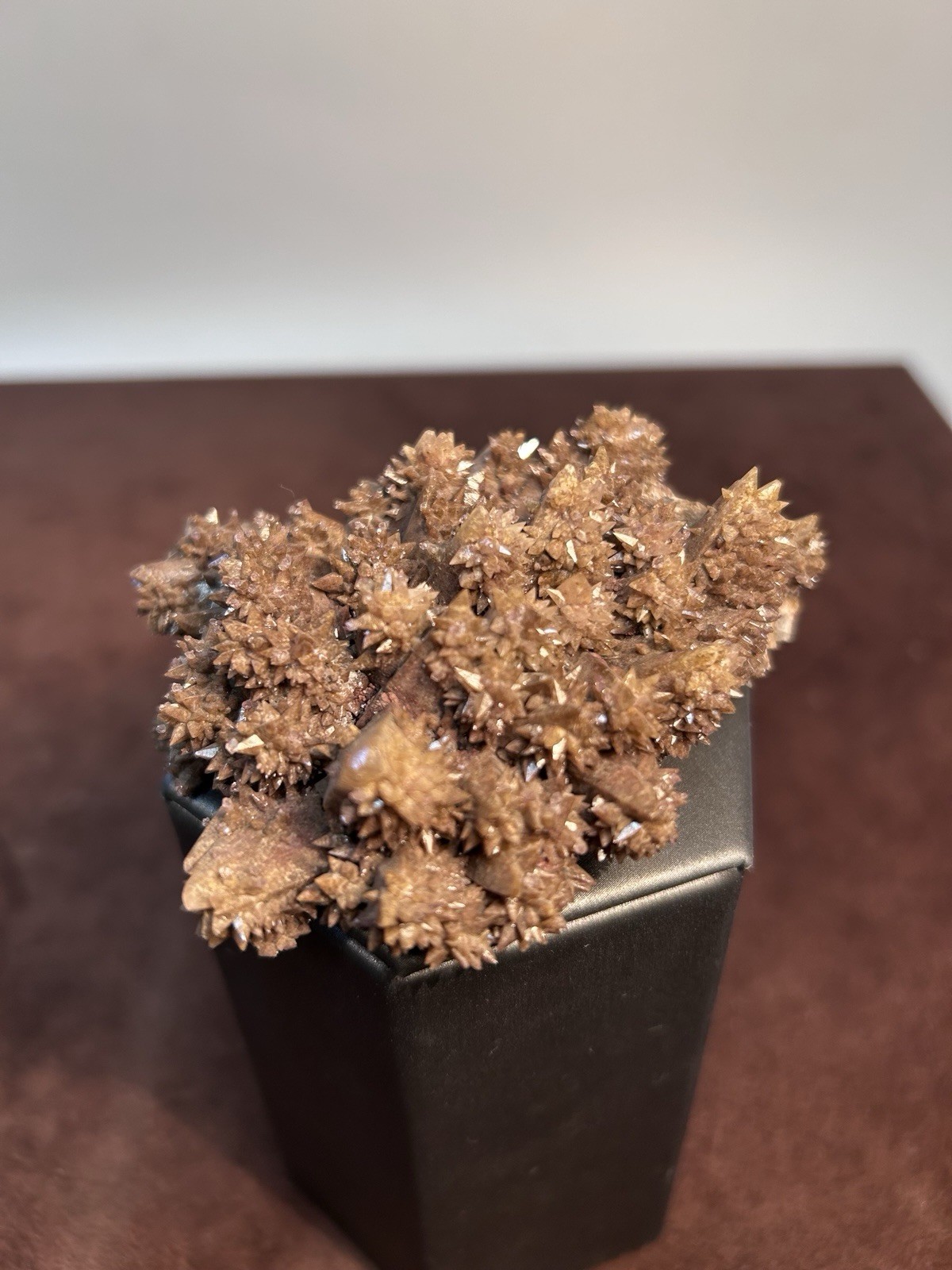 Dogtooth Calcite Cluster Santa Eulalia Mexico Old Labels Cabinet Specimen