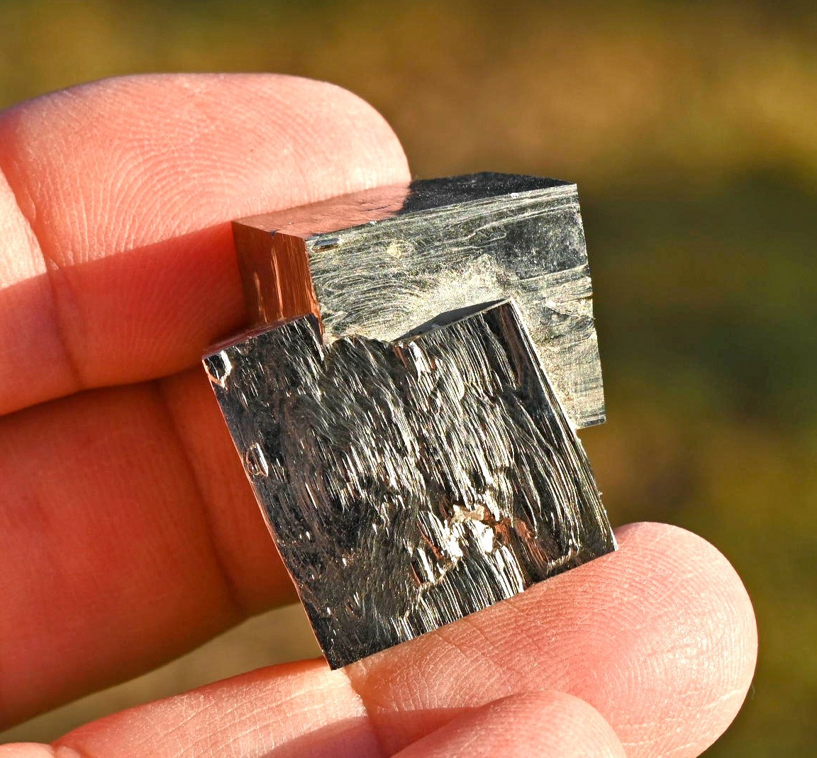 Large Pyrite Twinned Cube from Navajun, Spain