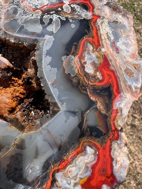 8 1/8”__Beautiful Imperial Kentucky Agate Slab from Estill County