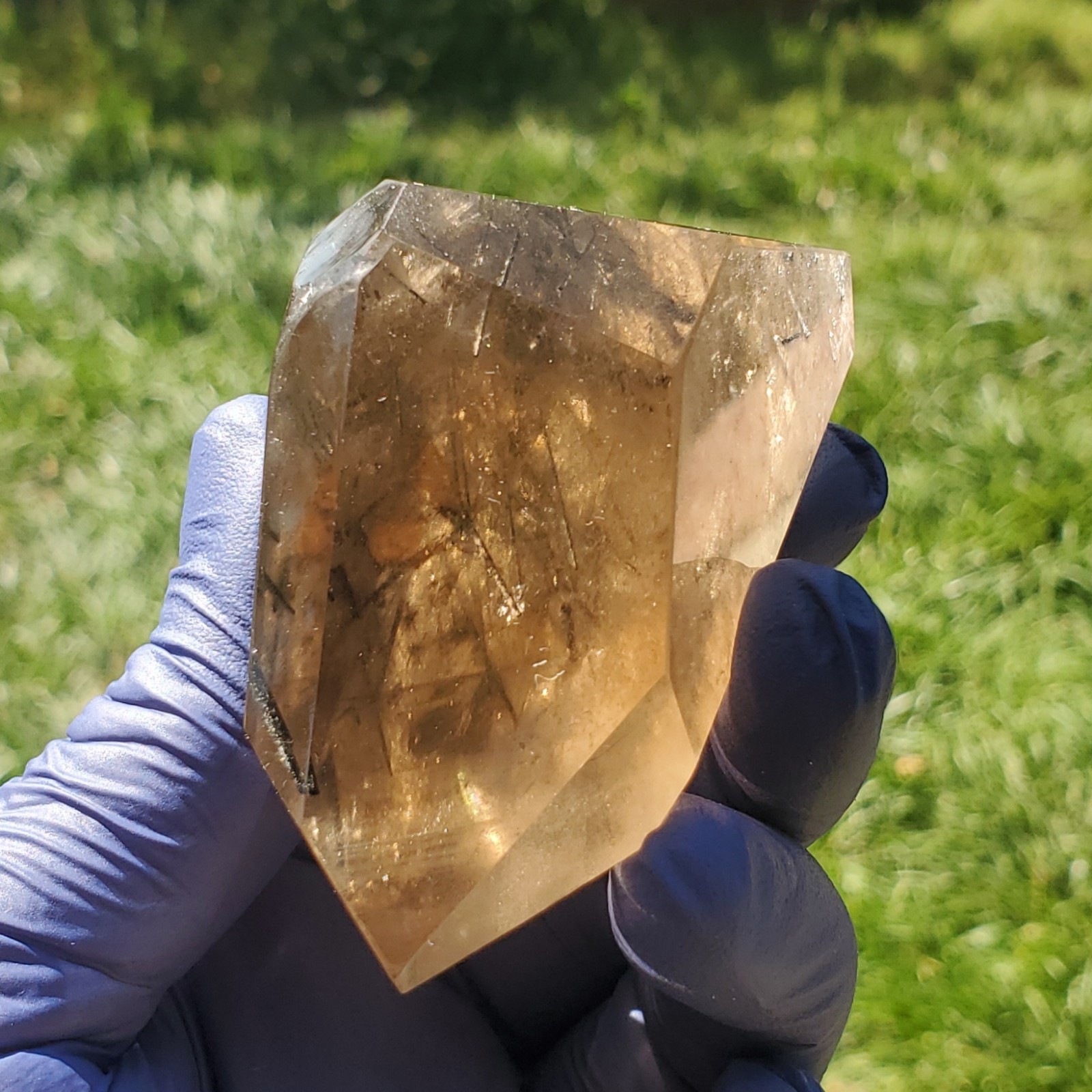 Black Tourmaline Rutilated Smoky Quartz free form Brazil 182g