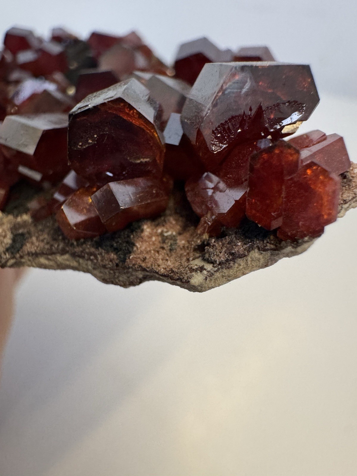 Vanadinite On Matrix, Mibladen, Morocco, Excellent Crystal Form
