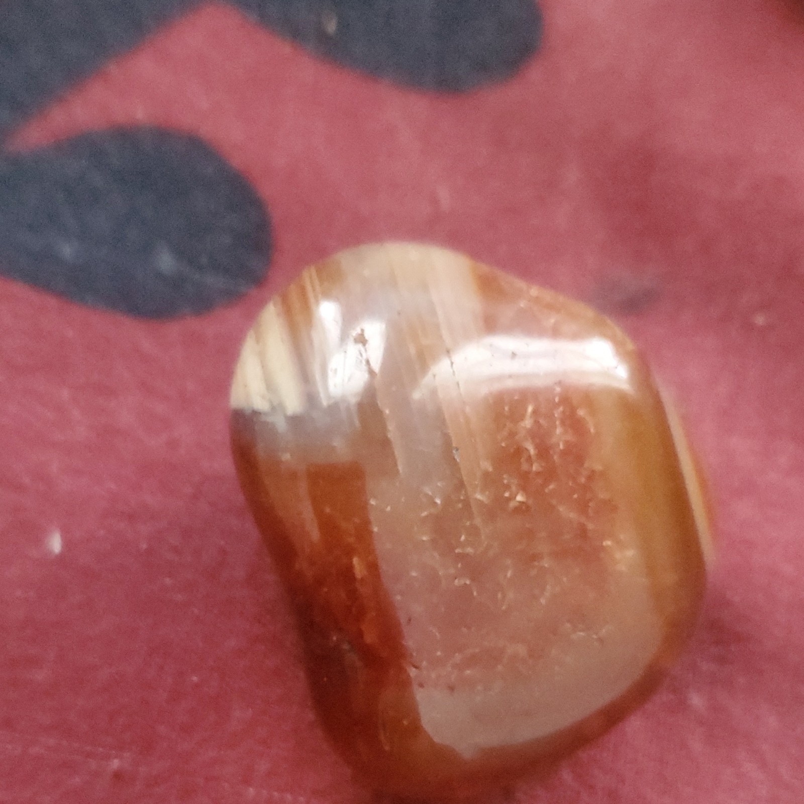 Tumbled Banded Brown and White Crystal Stone Mineral Specimen Collectible