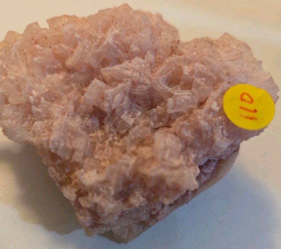 Pink Halite Crystal Cluster Specimen 2.25 X 2 X 1 Inches