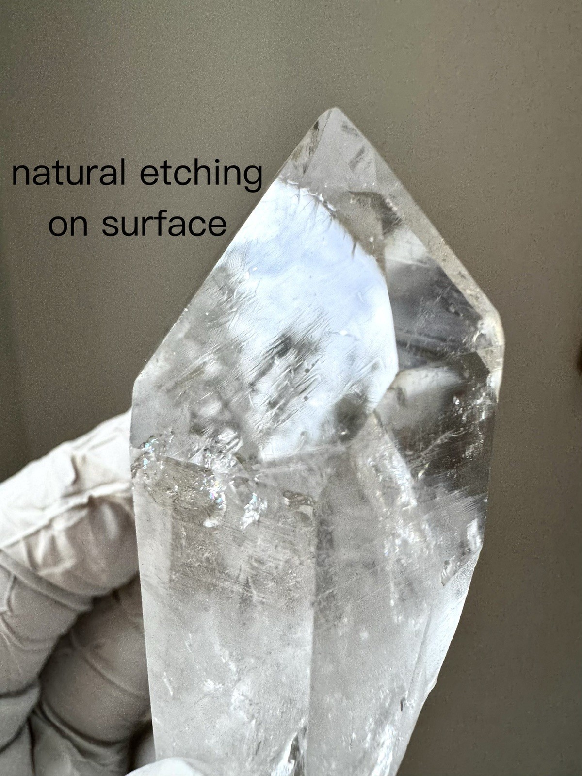 “Ice Window”Hashupi Himalayan Quartz Lemurian Lines High-Clarity Akashic Crystal