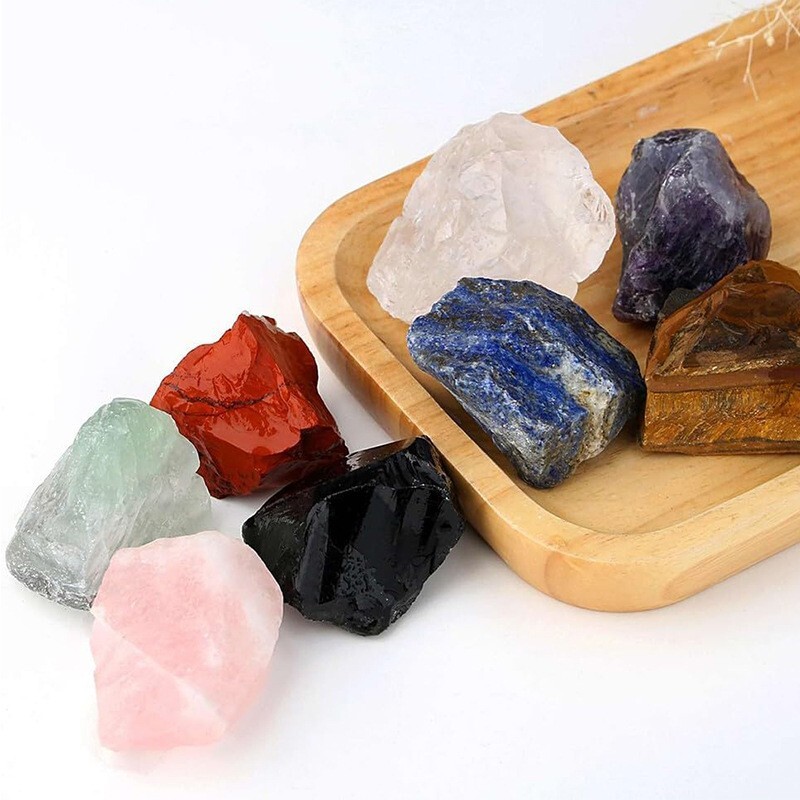 3Pcs Natural Raw Stones Healing Crystal Gemstone Rough Rocks Mineral Specimen