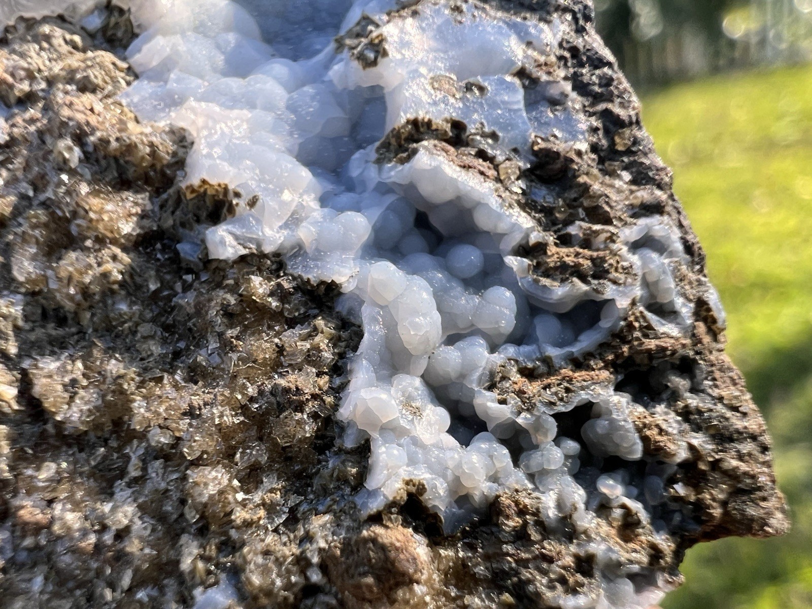 Botryoidal Blue Chalcedony Vug – Gleichenberg, Austria – 165 Grams