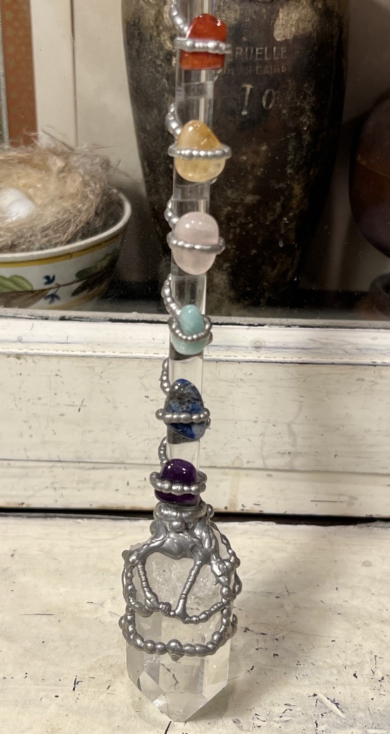 Crystal & Gemstone Chakra Energy Balancing Healing Magic Witch Wand