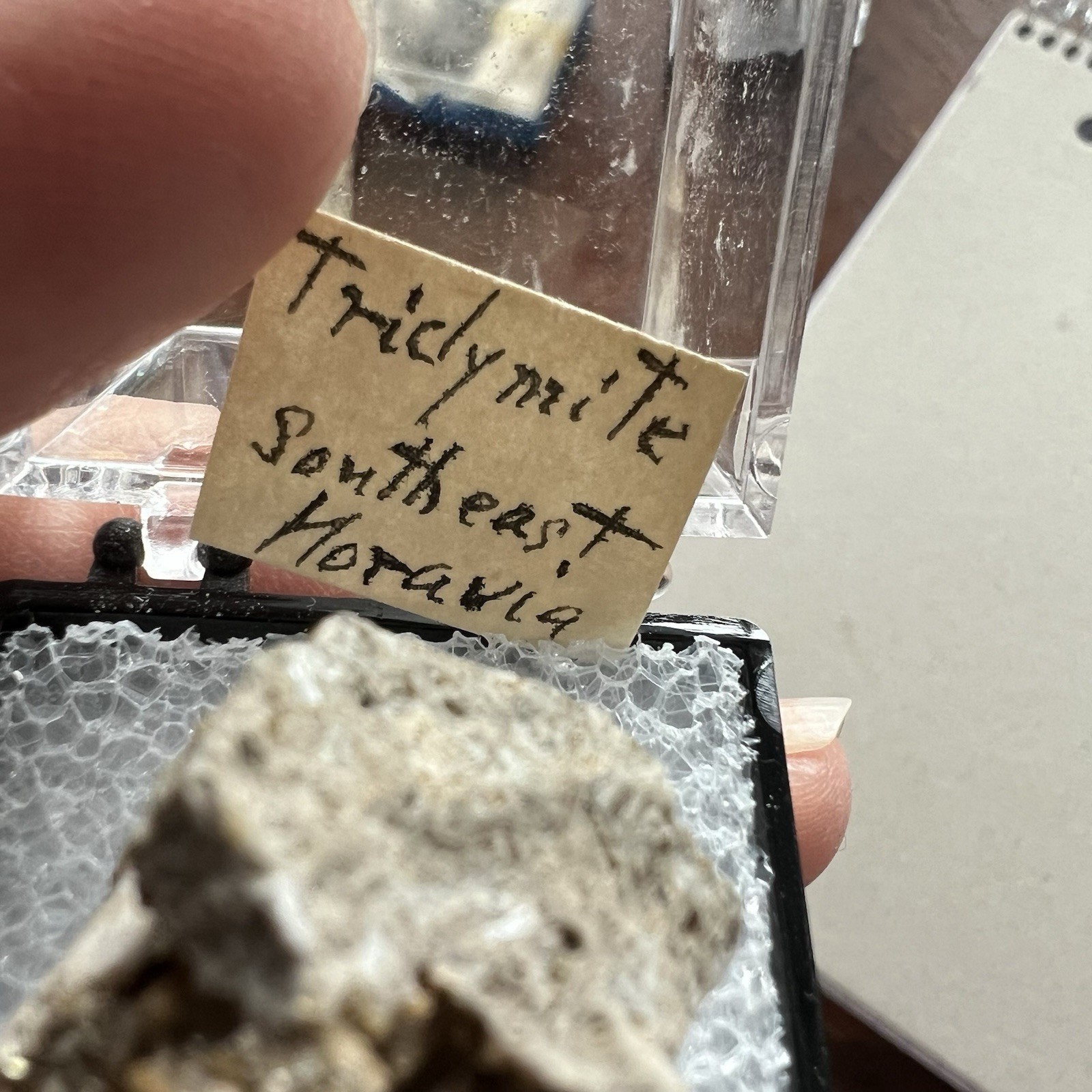 Tridymite Thumbnail, Moravia Czech Republic, Vintage Mineral