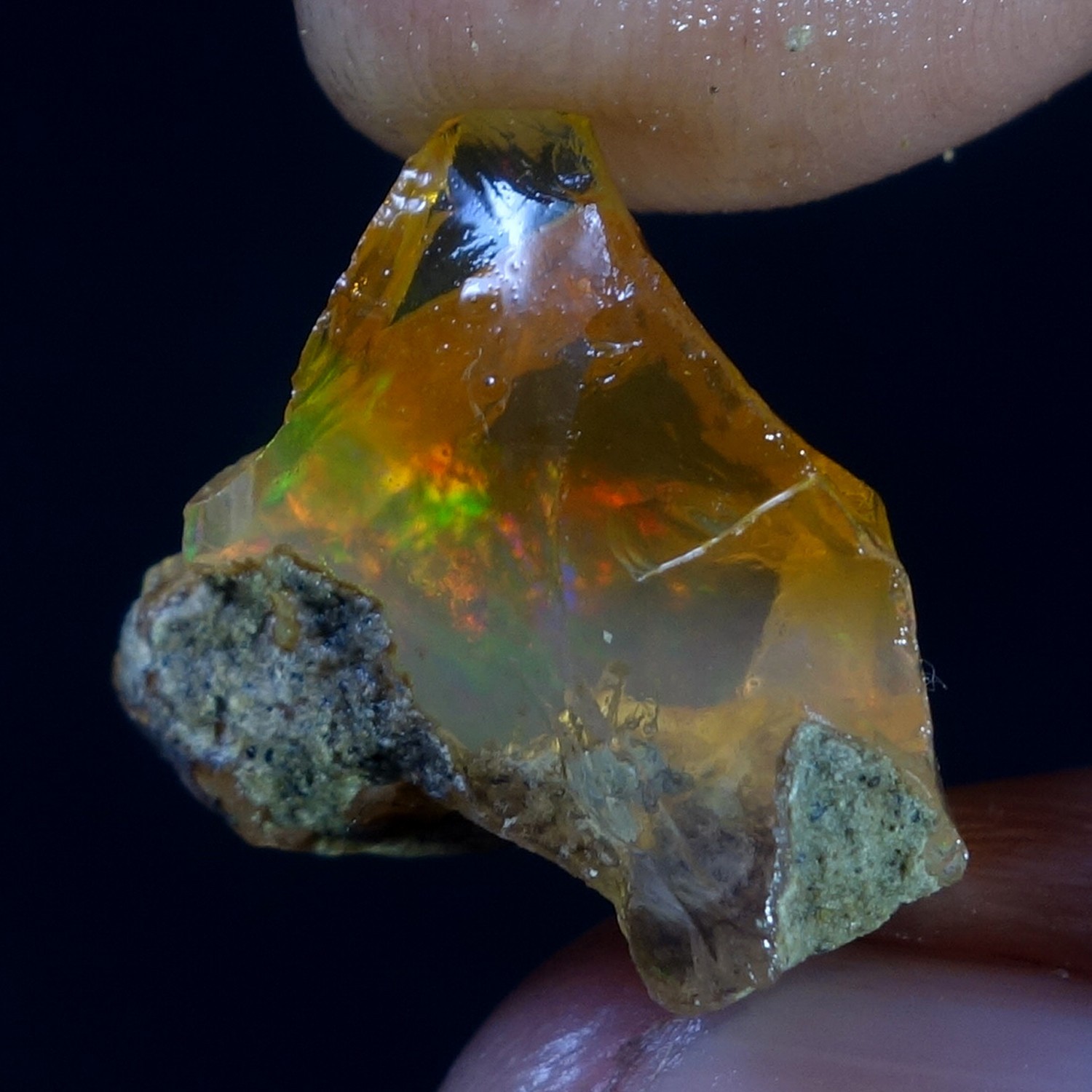 Natural Ethiopian Loose Rough Raw Opal Gemstone Multi Fire Oil Rough 16.00 Carat
