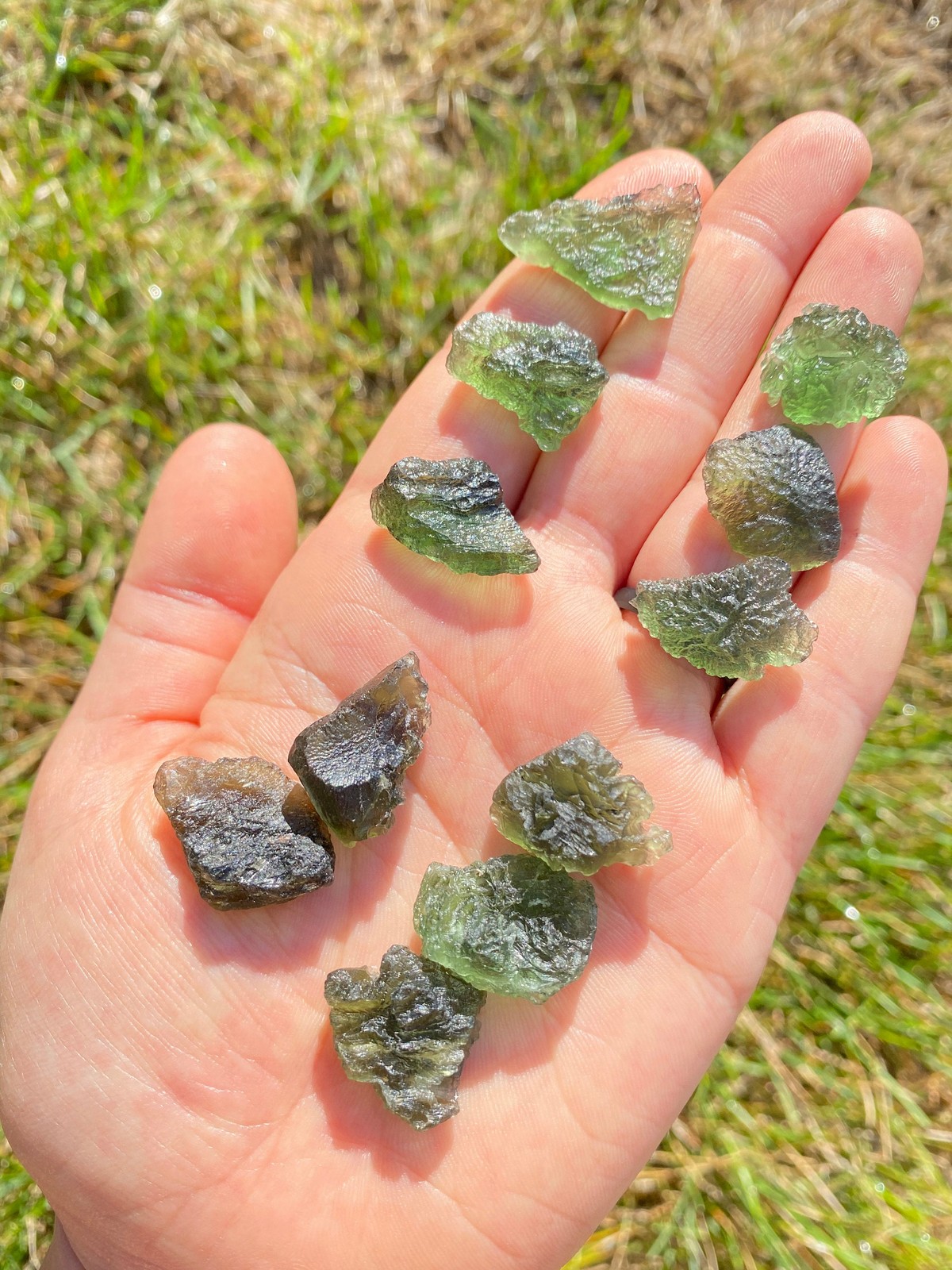 Raw Moldavite Crystal, Natural Moldavite Stone from Czech Republic