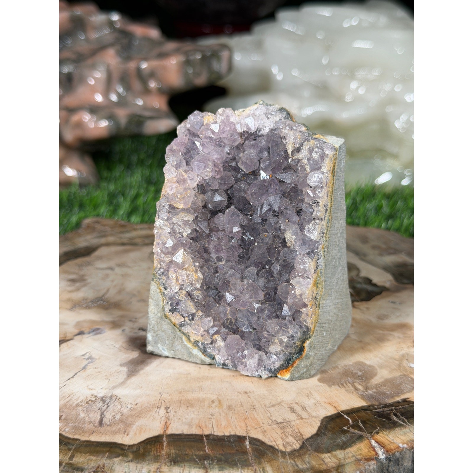 Brazilian Amethyst Crystal Rough Geode 10.7oz