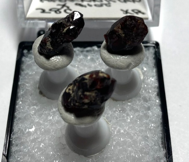 Deep red Clinohumite crystal Thumbnail from Afghanistan XR