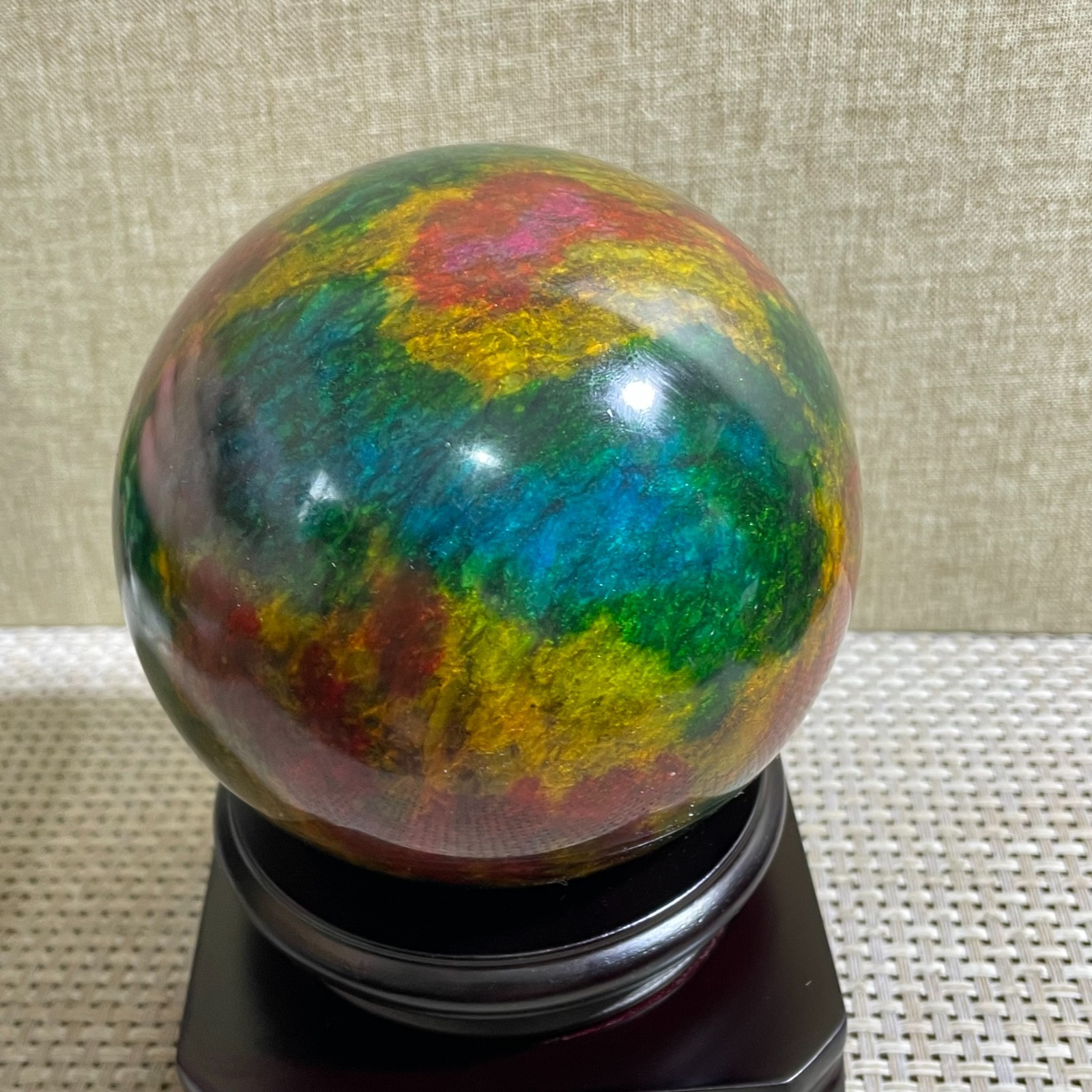 1500g Seven Colors Jade” sphere specimen -Taiwan China