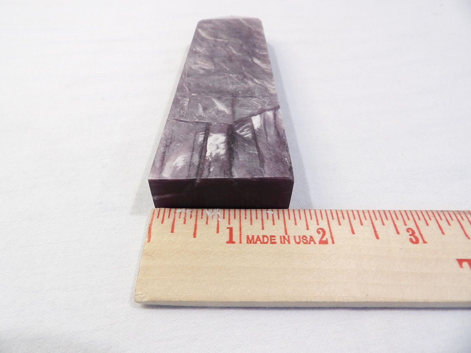 Natural gem lepidolite metallic purple mica tower point, 175g, 5.25″L
