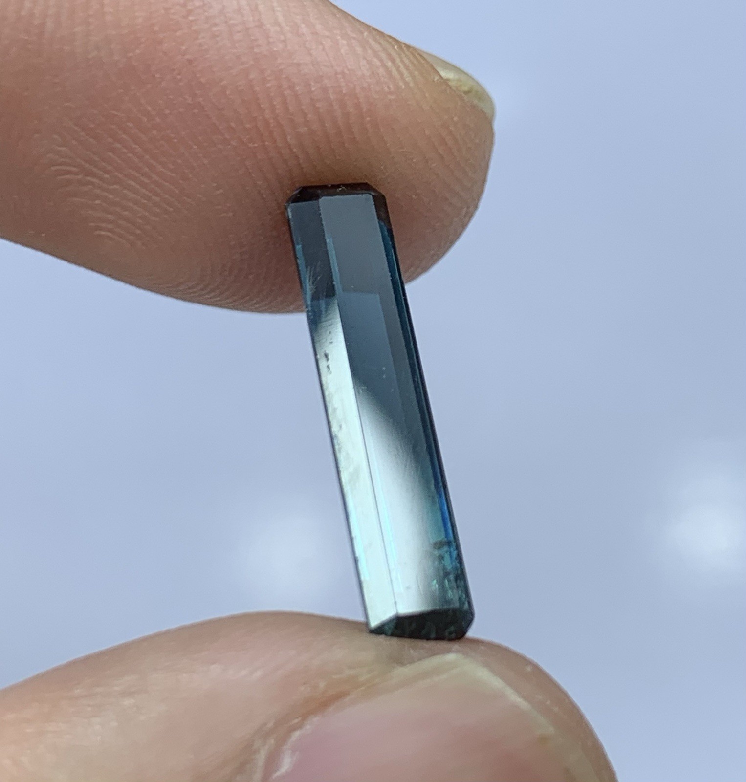 3.15 Carats Blue Tourmaline Faceted Gemstone From Afghanistan.