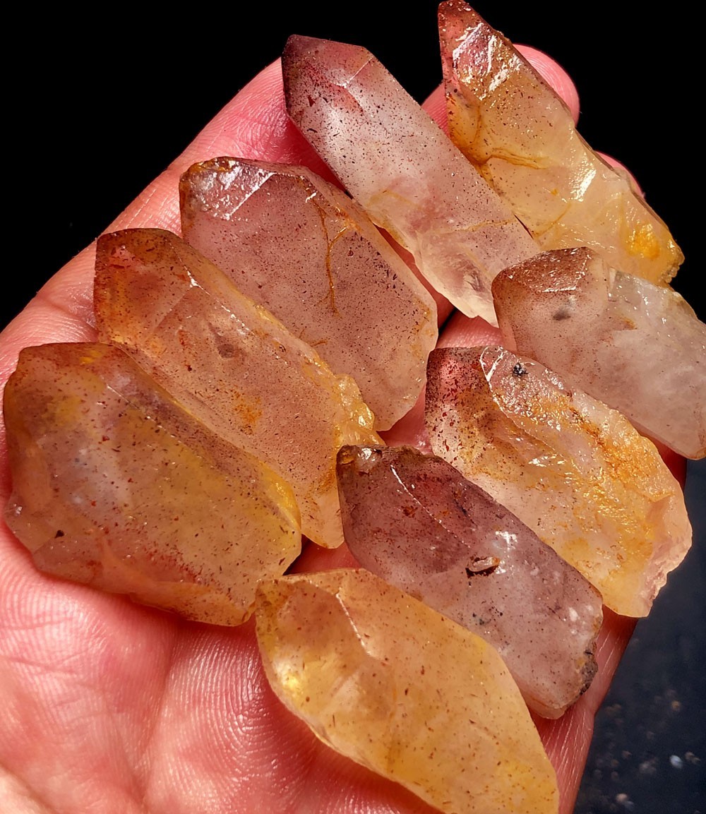 99g 9PC Fire Quartz Lepidocrocite Ignite your Passion Purpose Play Namibia t887