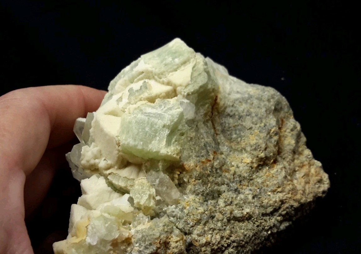3.75″ PREHNITE with QUARTZ from Imilchil, Morocco