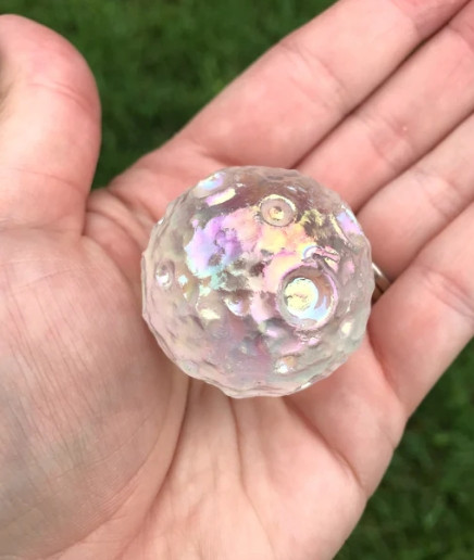Angel Aura Quartz Moon Sphere Rainbow Crystal Sphere Ball Home Decor Art Display