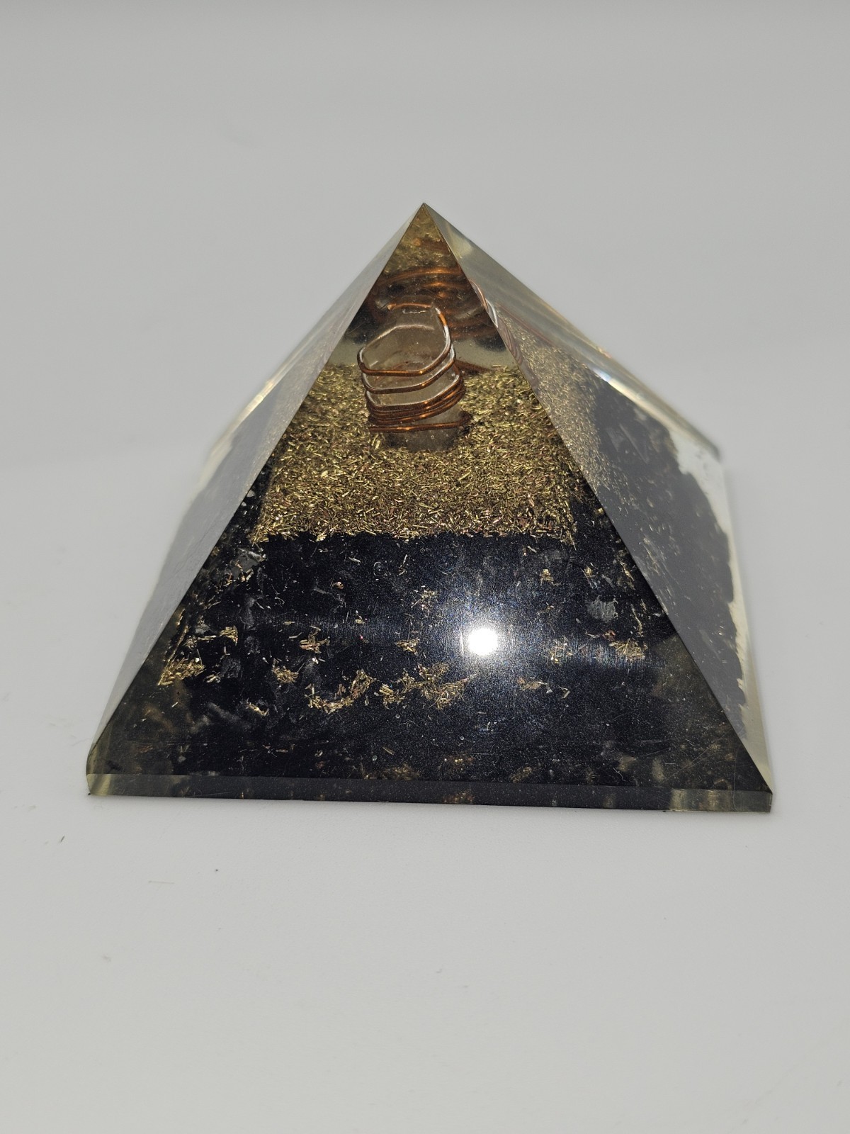 2.5″ Black Shungite Orgonite Orgone Pyramid Energy Reiki Charged Generator