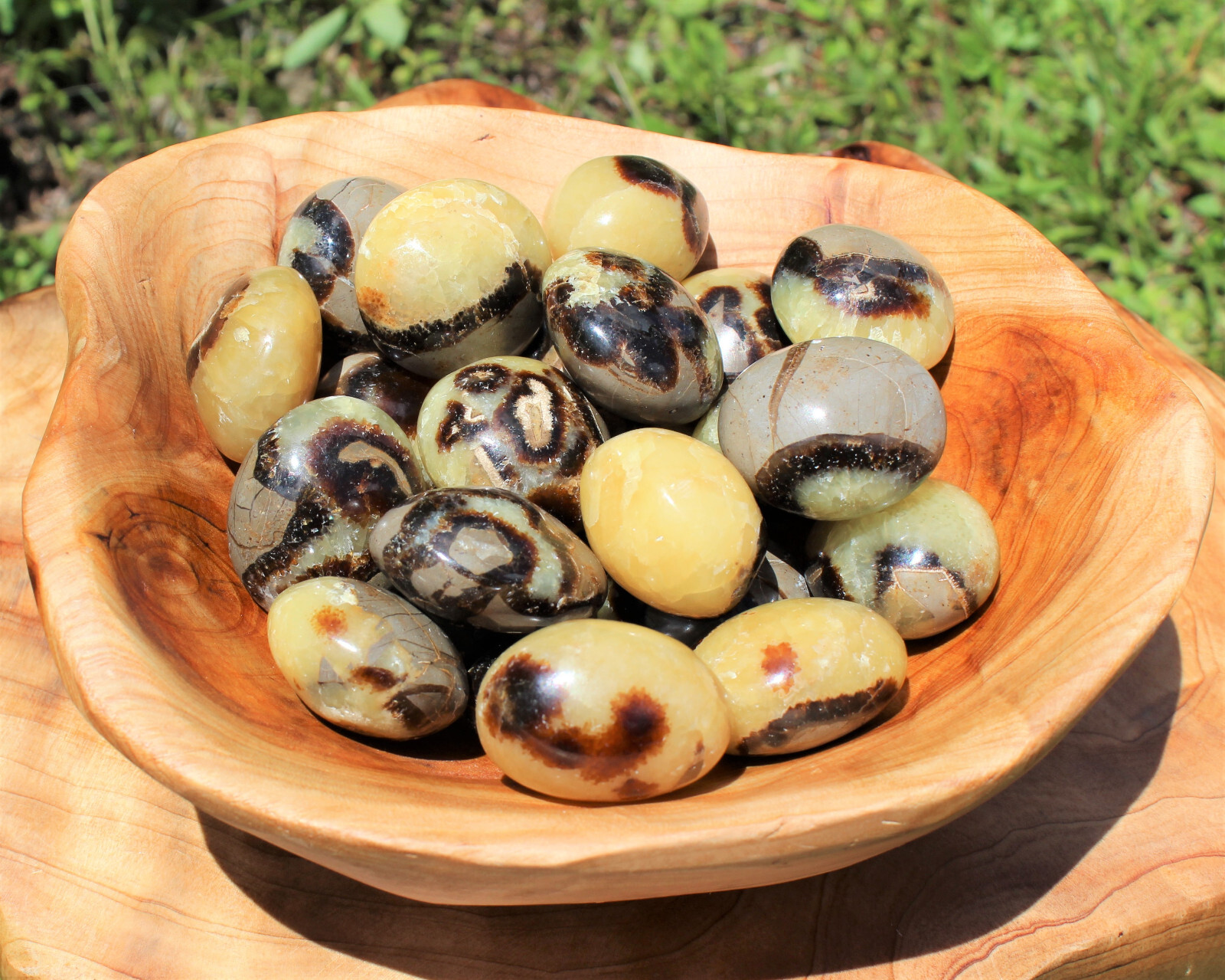Septarian Hand Polished Palm Stones: ‘A’ Grade Wholesale Bulk Lot