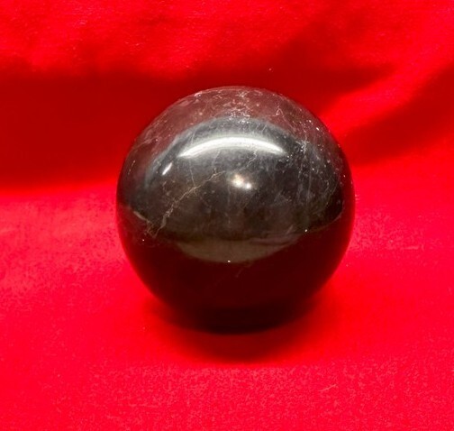 Marble or Granite BALL Sphere Black Brown Polished Carved Natural Stone ~3″ dia